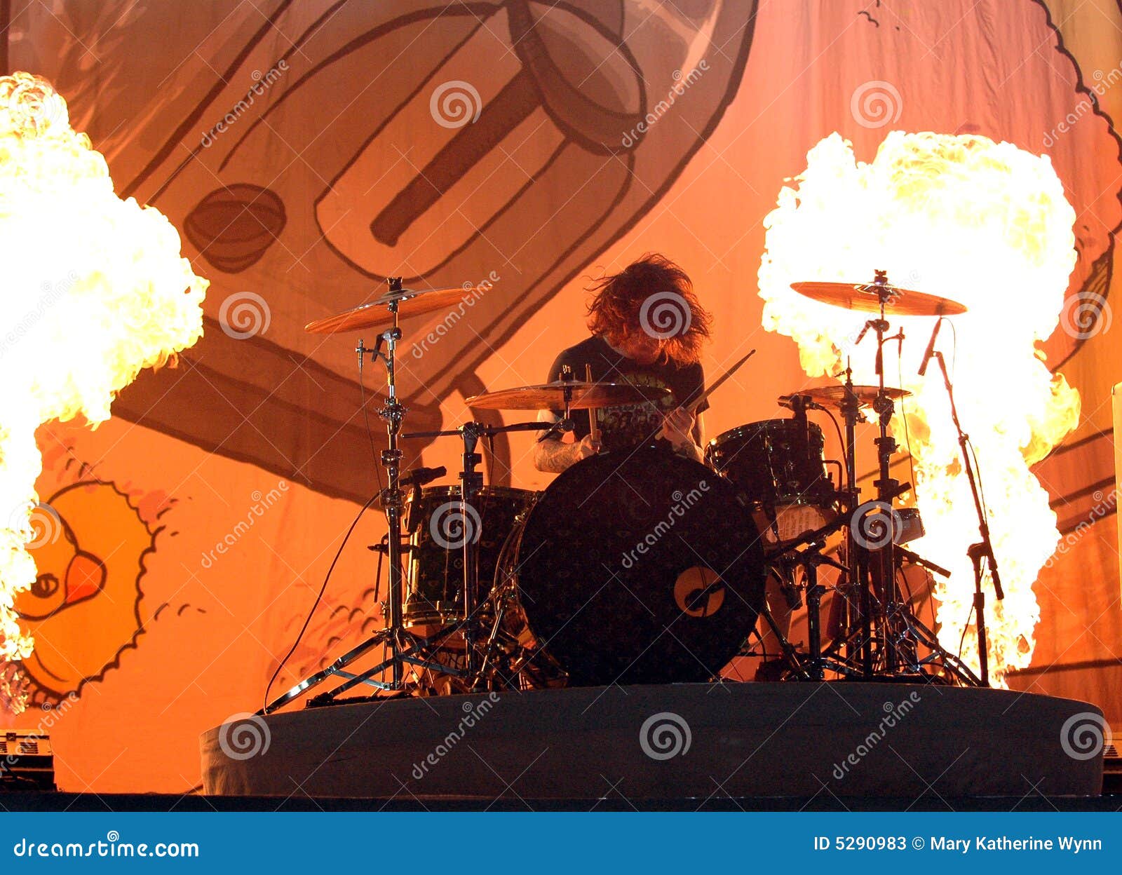Andy Hurley Fall Out Boy Drummer Live Concert Editorial Stock Photo