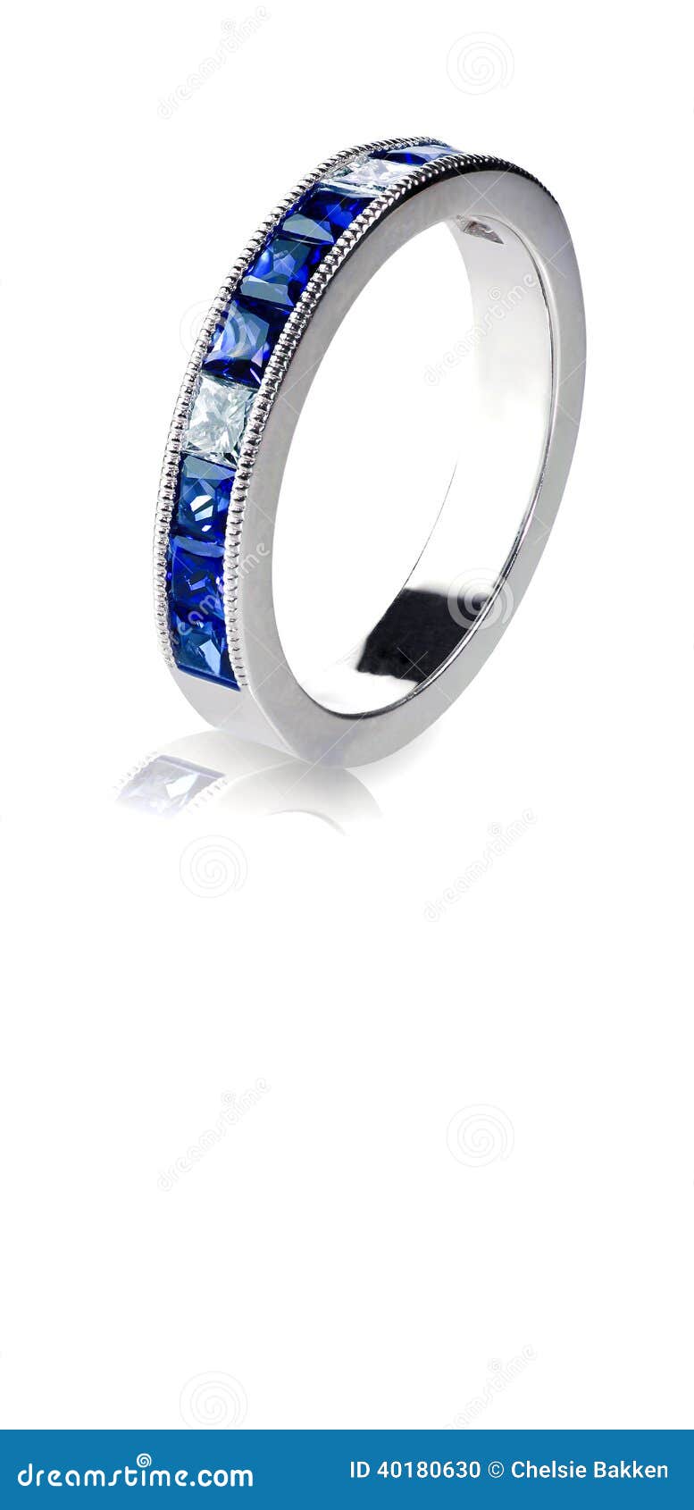 Anello Da Donna Vintage In Cristallo Di Zaffiro, Placcato In Oro - Foto 8