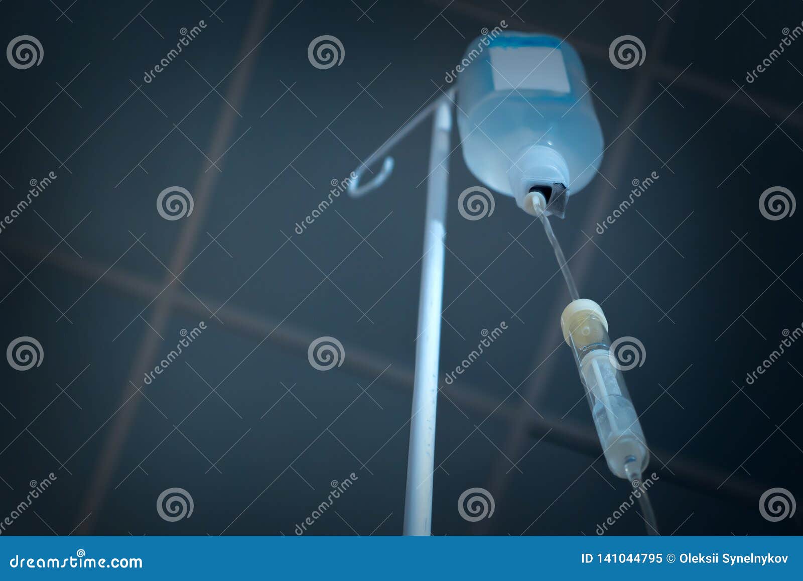 anesthesia euthanasia concept. infusion drip in hospital. saline solution drip for patient hospital. recovery after