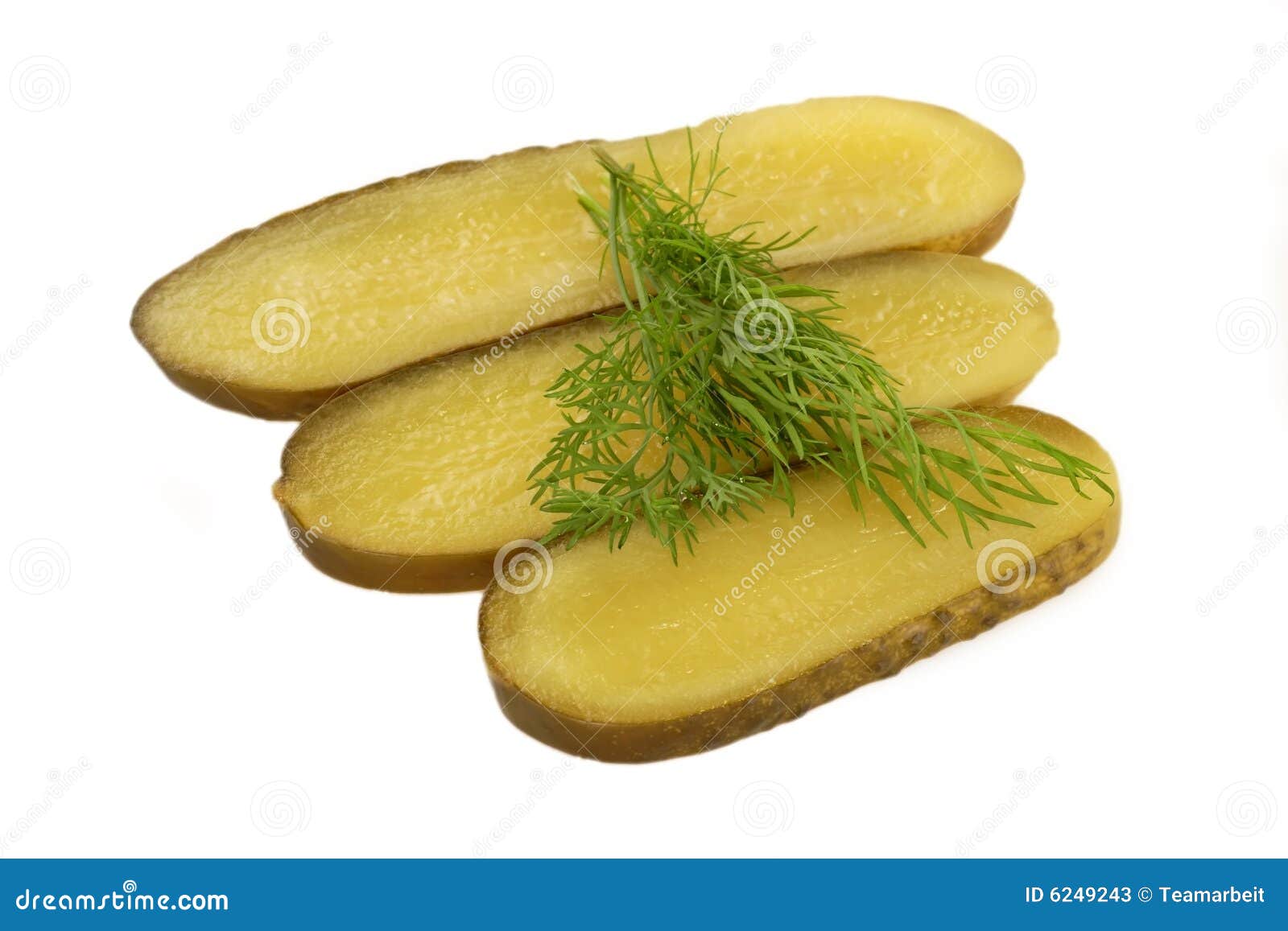 Sur Des Parts De Cornichon Image stock Image du savoureux