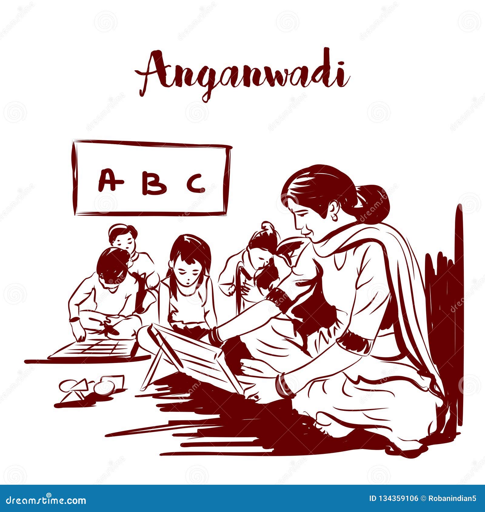Anganwadi Stock Illustrations – 2 Anganwadi Stock Illustrations, Vectors &  Clipart - Dreamstime