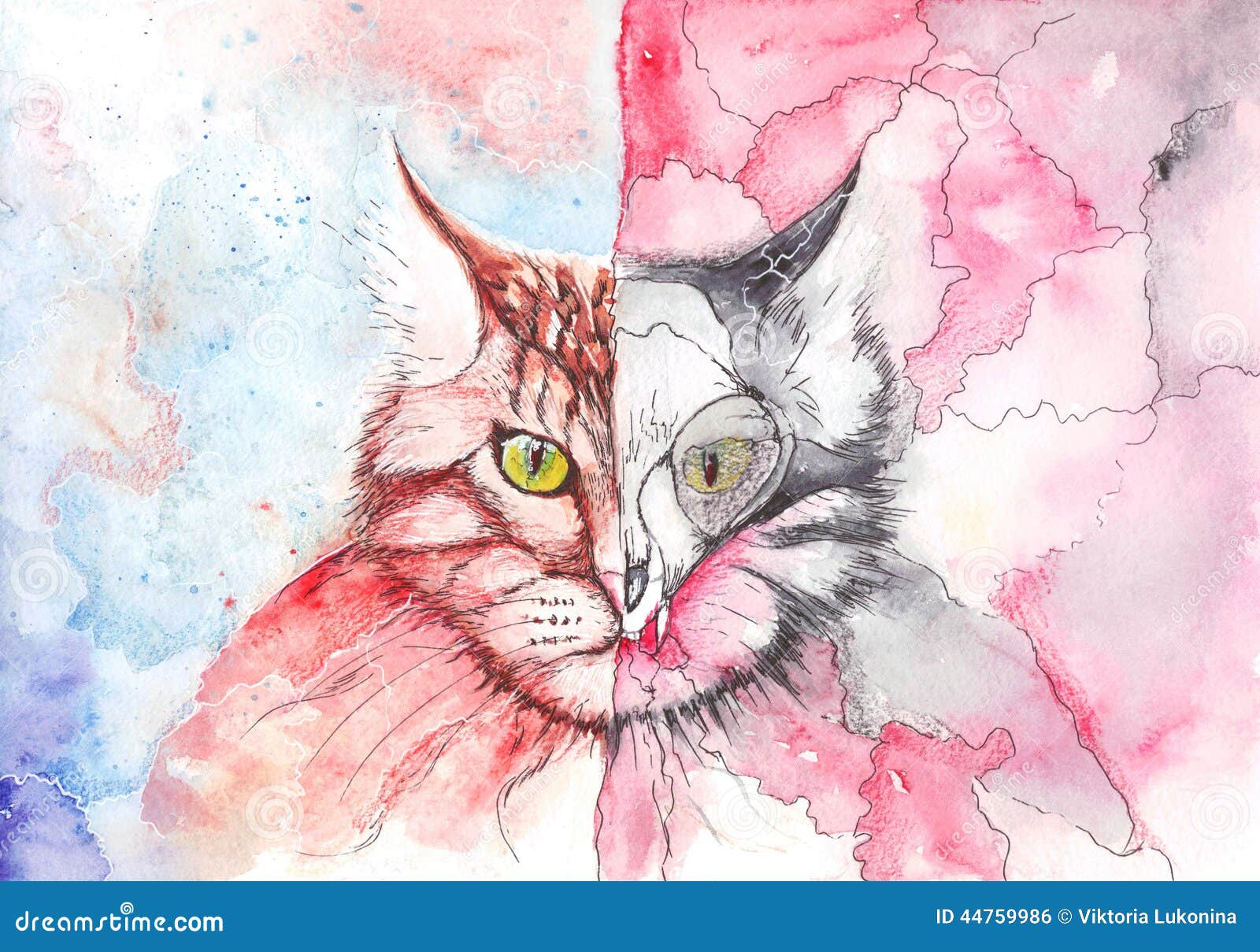 Ange Et Demon De Chat Illustration Stock Illustration Du Yeux Ange Et Demon De Chat Illustration Stock Illustration Du Yeux