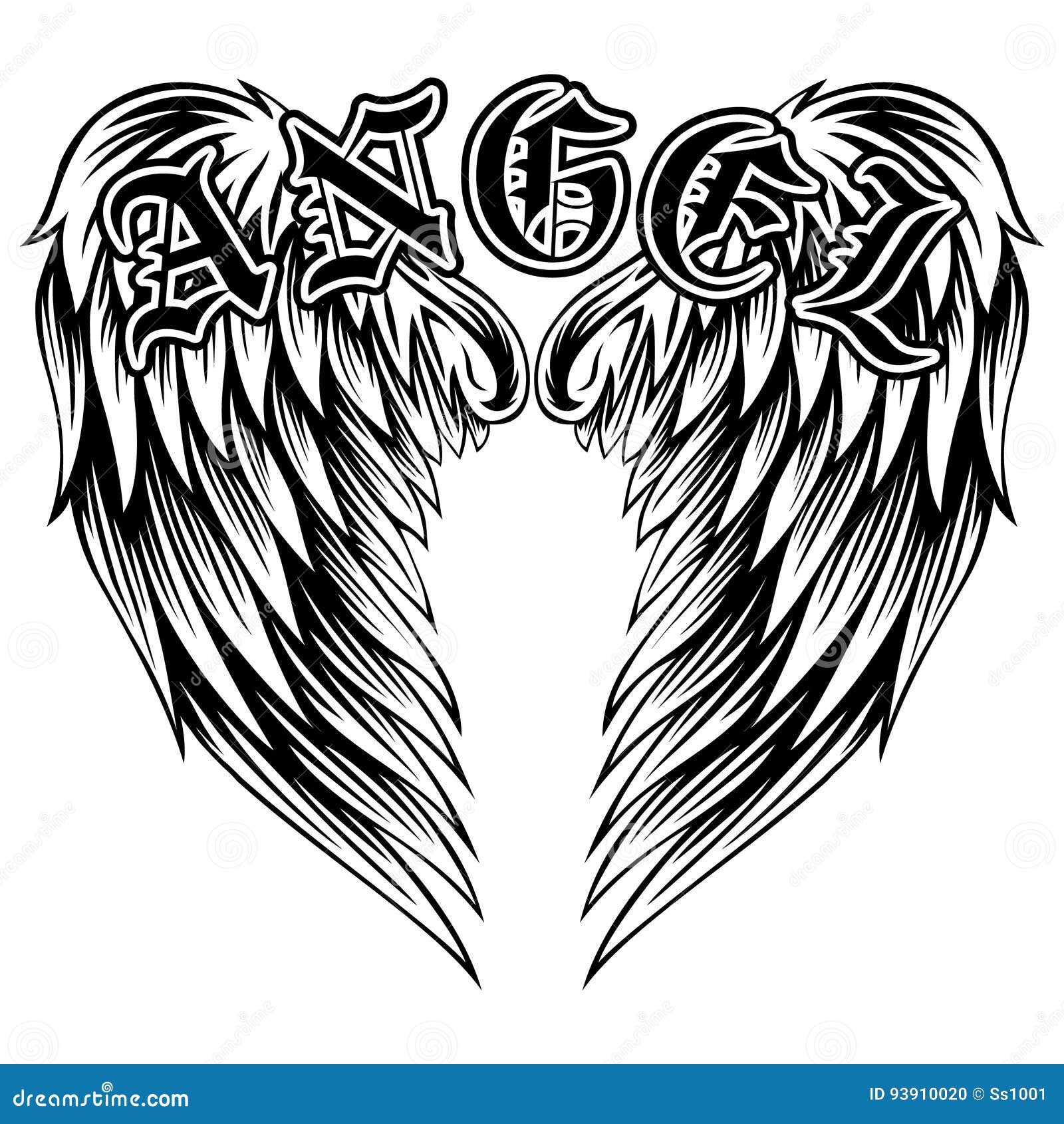 gothic angel tattoo designs