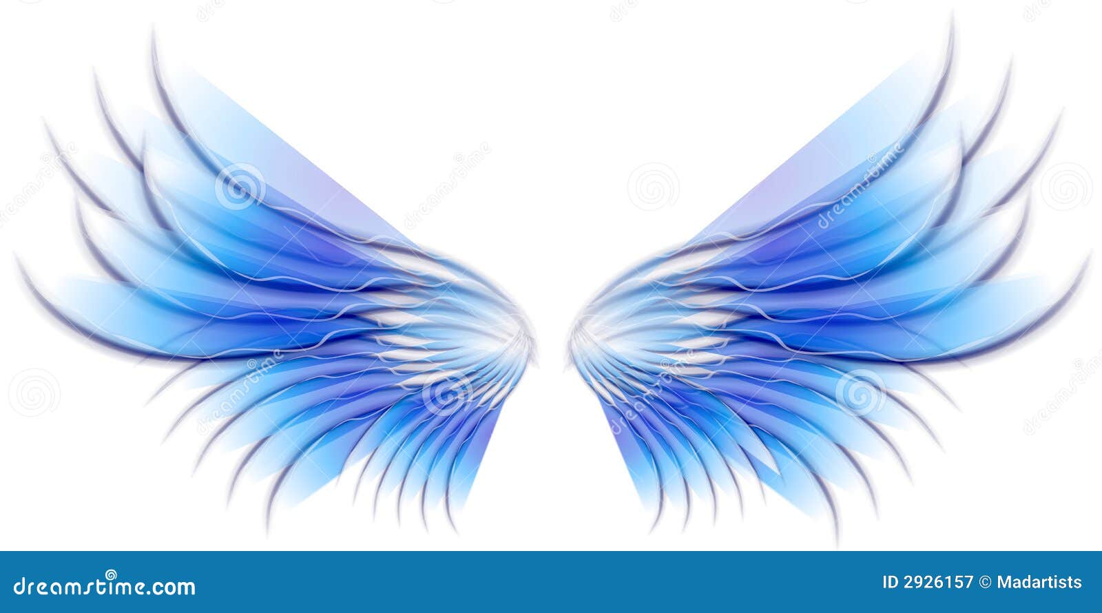 angel bird or fairy wings blue