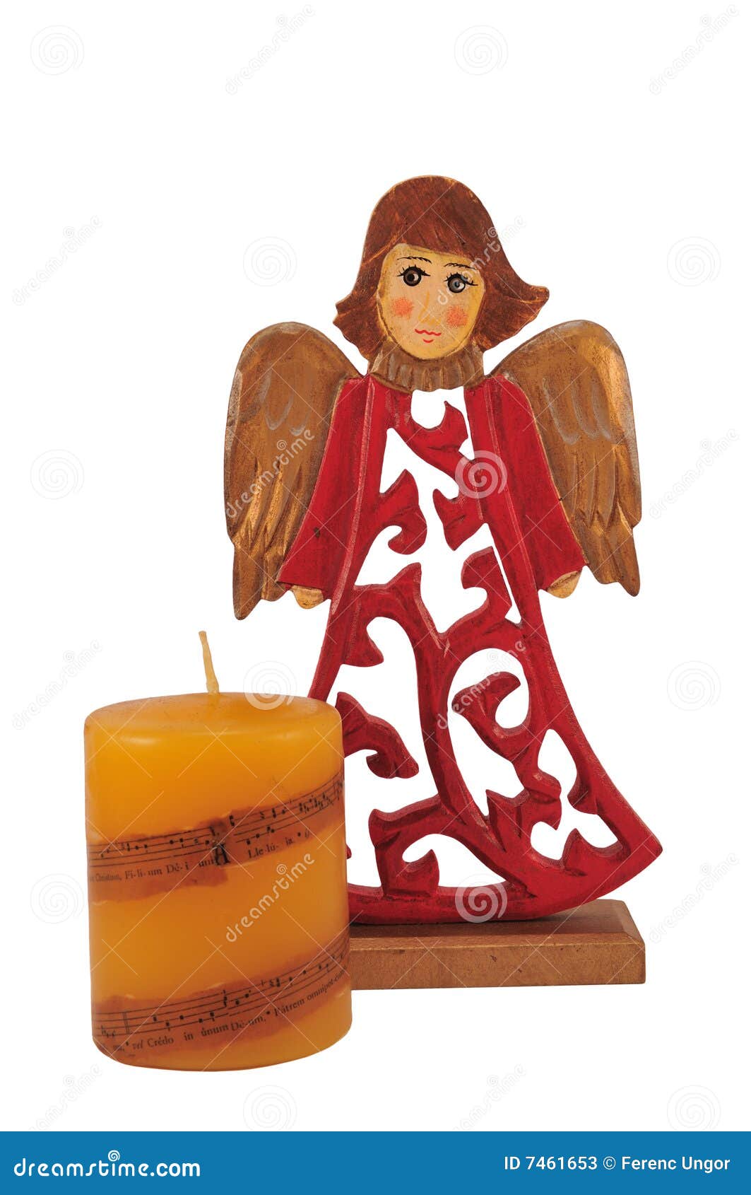 Angel with candle stock image. Image of christmas, advent 7461653