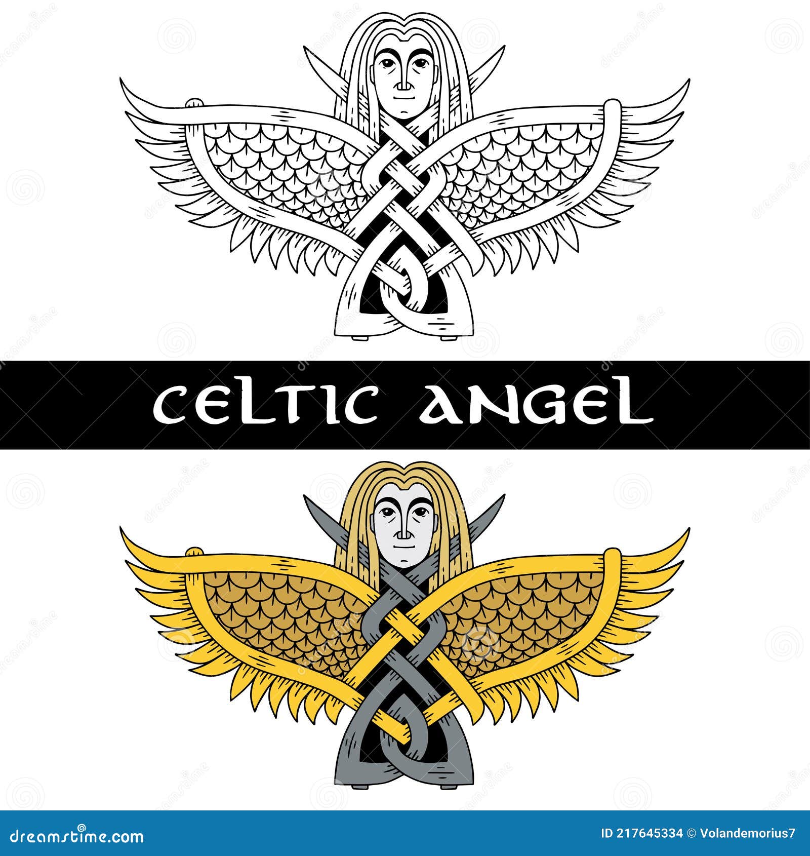 My 2nd Entry daveks bwphotocontest  Black and White Celtic Angel tattoo  with a star  Steemit