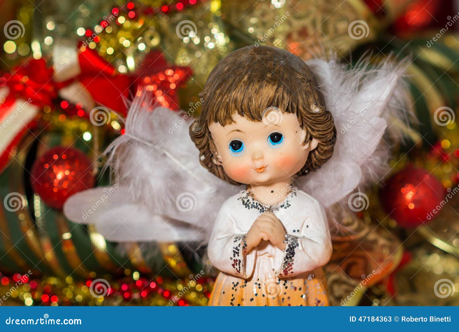 Angel Christmas Light image stock. Image du ciel, décoration - 47184363