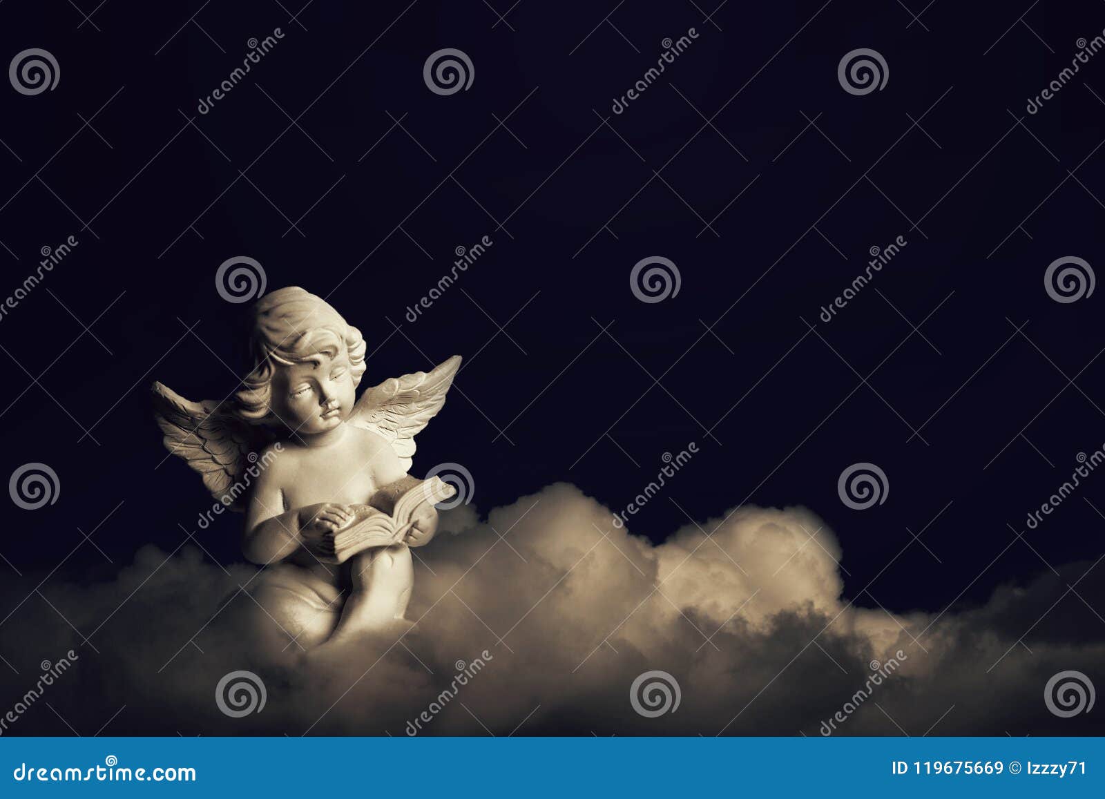 Angel on the cloud stock image. Image of baby, condolence 119675669