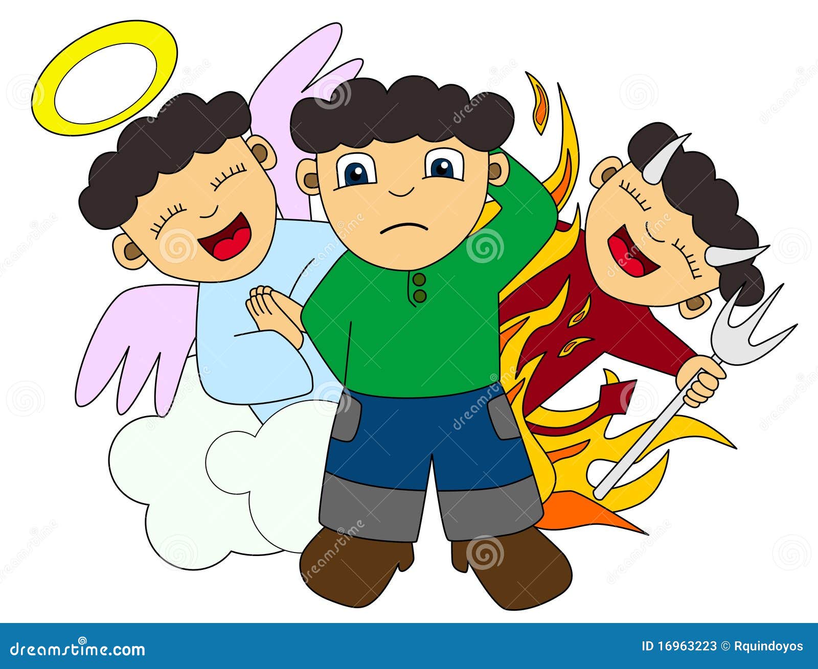 Angel and demon stock illustration. Illustration of manipulate - 16963223