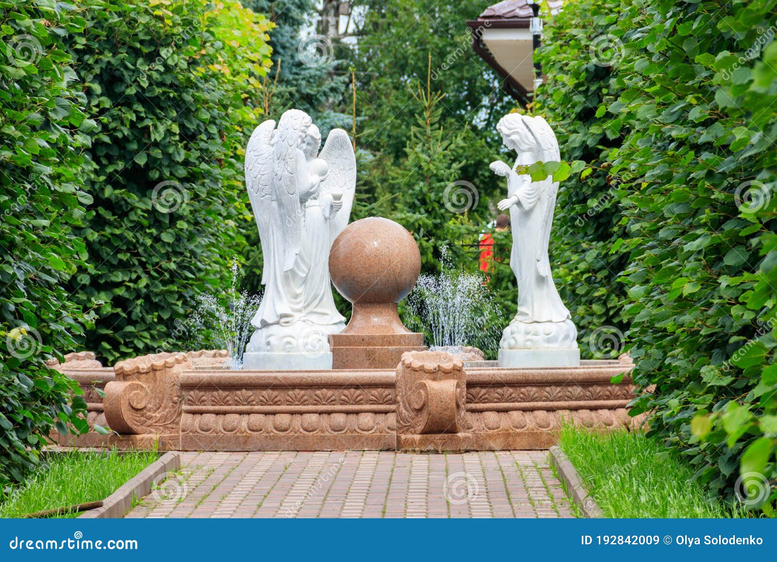 Angel Fountain in Holy Trinity-Saint Seraphim-Diveyevo Monastery in