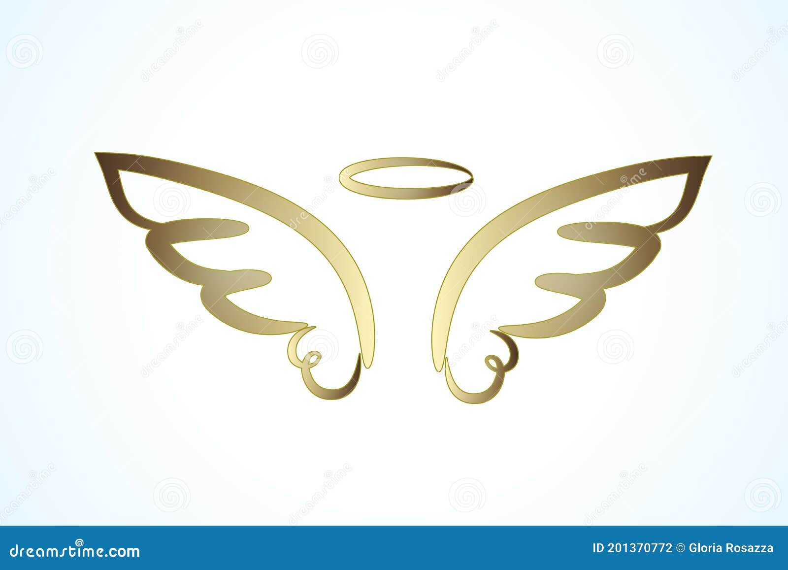 Holy angel gold wings stock vector. Illustration of faith - 201370772