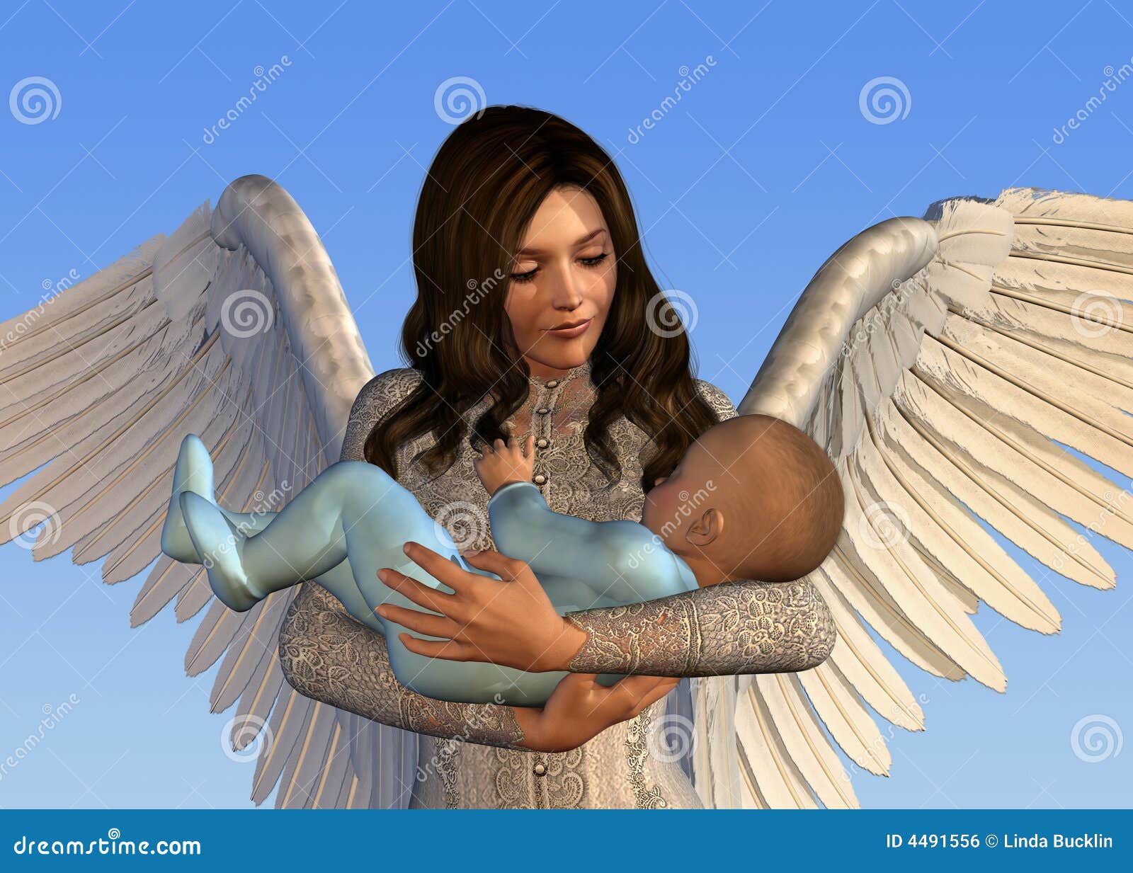 Download Angel Holding A Baby Royalty Free Stock Image - Image: 4491556