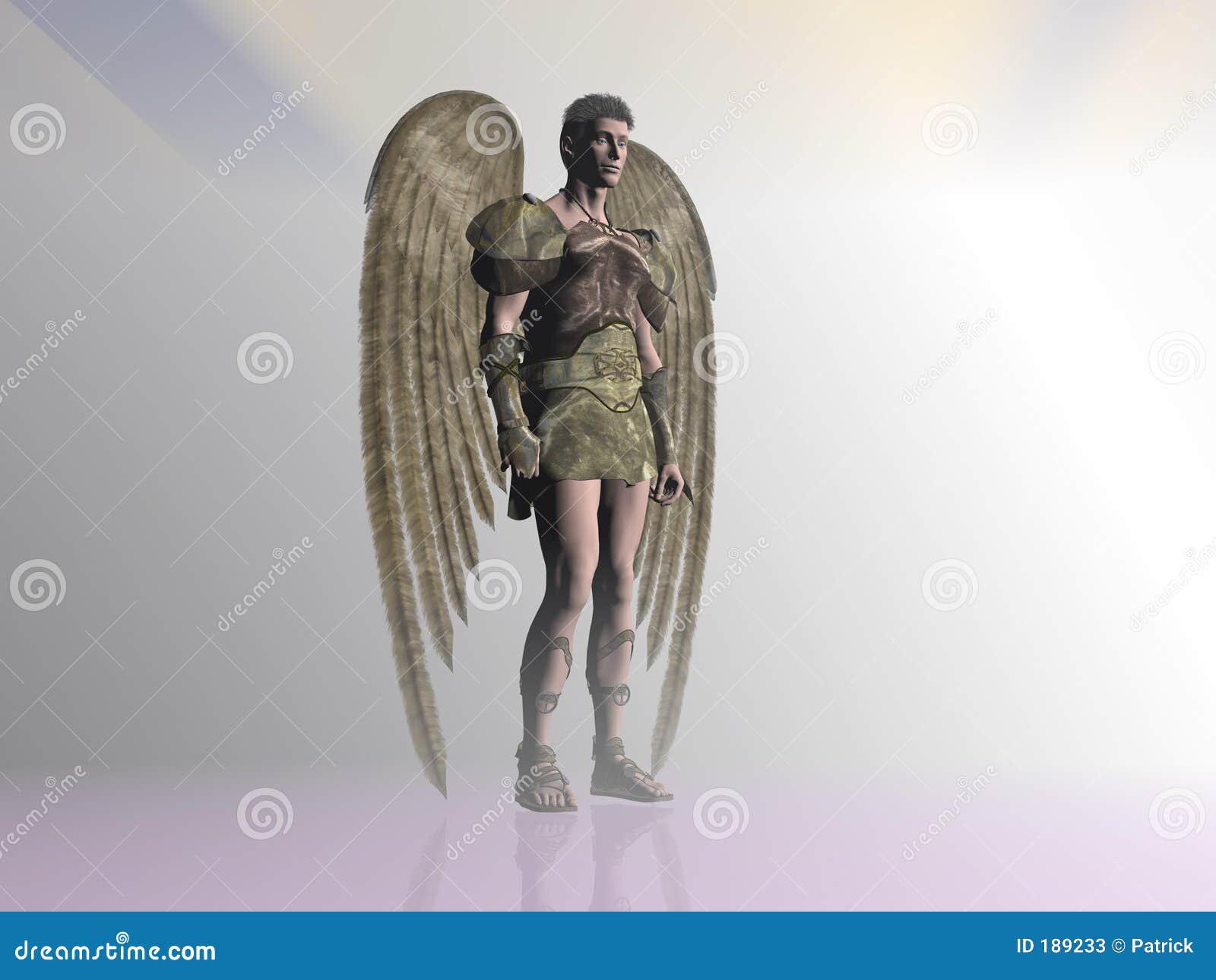 Angel in the mist. stock illustration. Illustration of background 189233