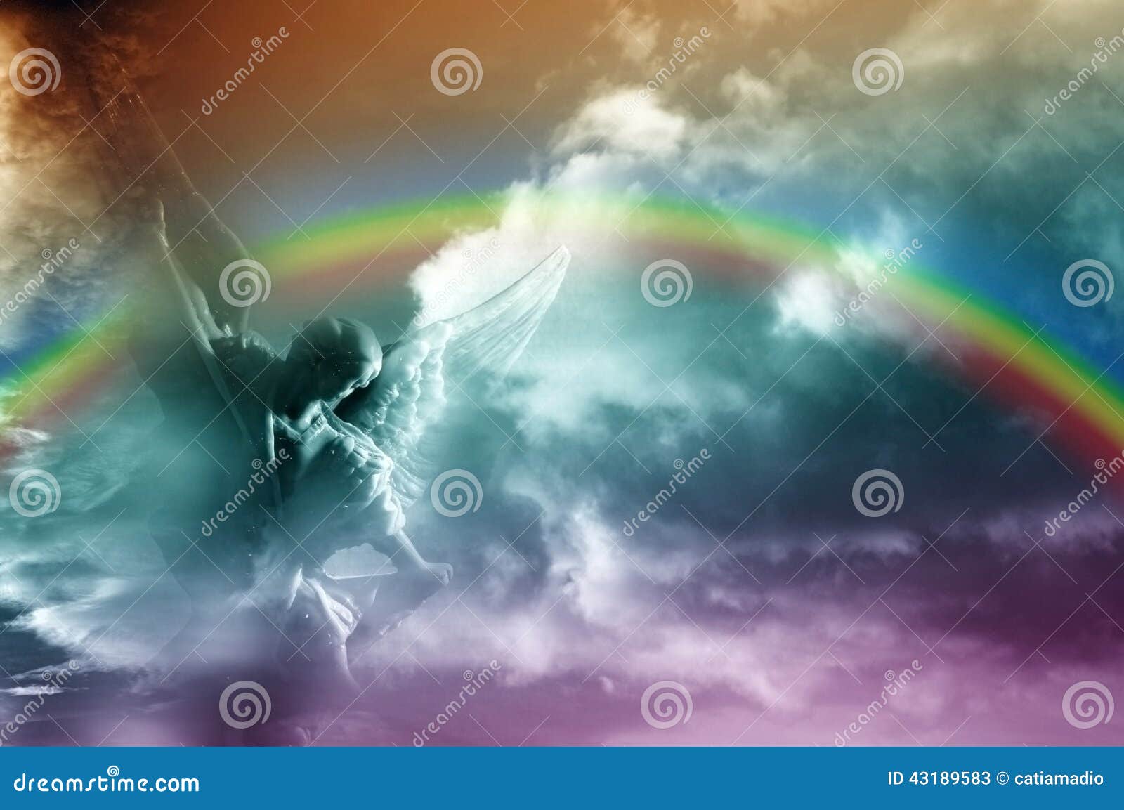angel and rainbow