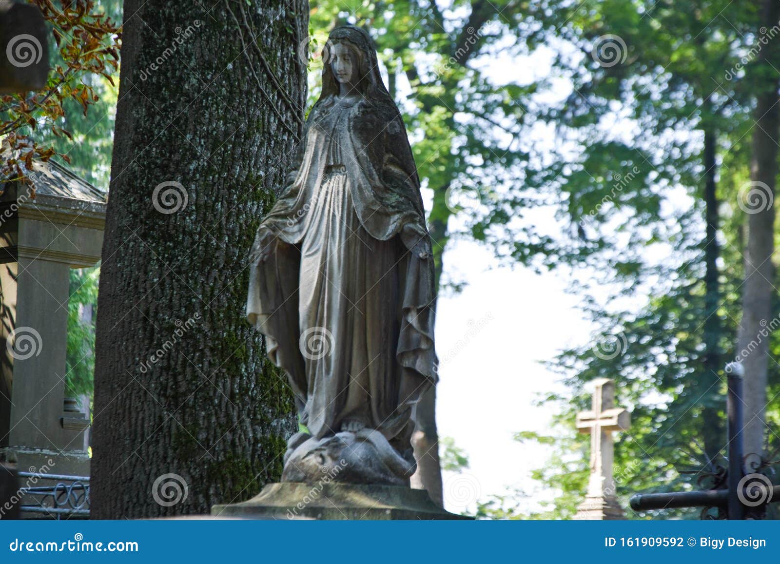 Angel Statue in Cemetery. Religious Beliefs Stock Photo Image of