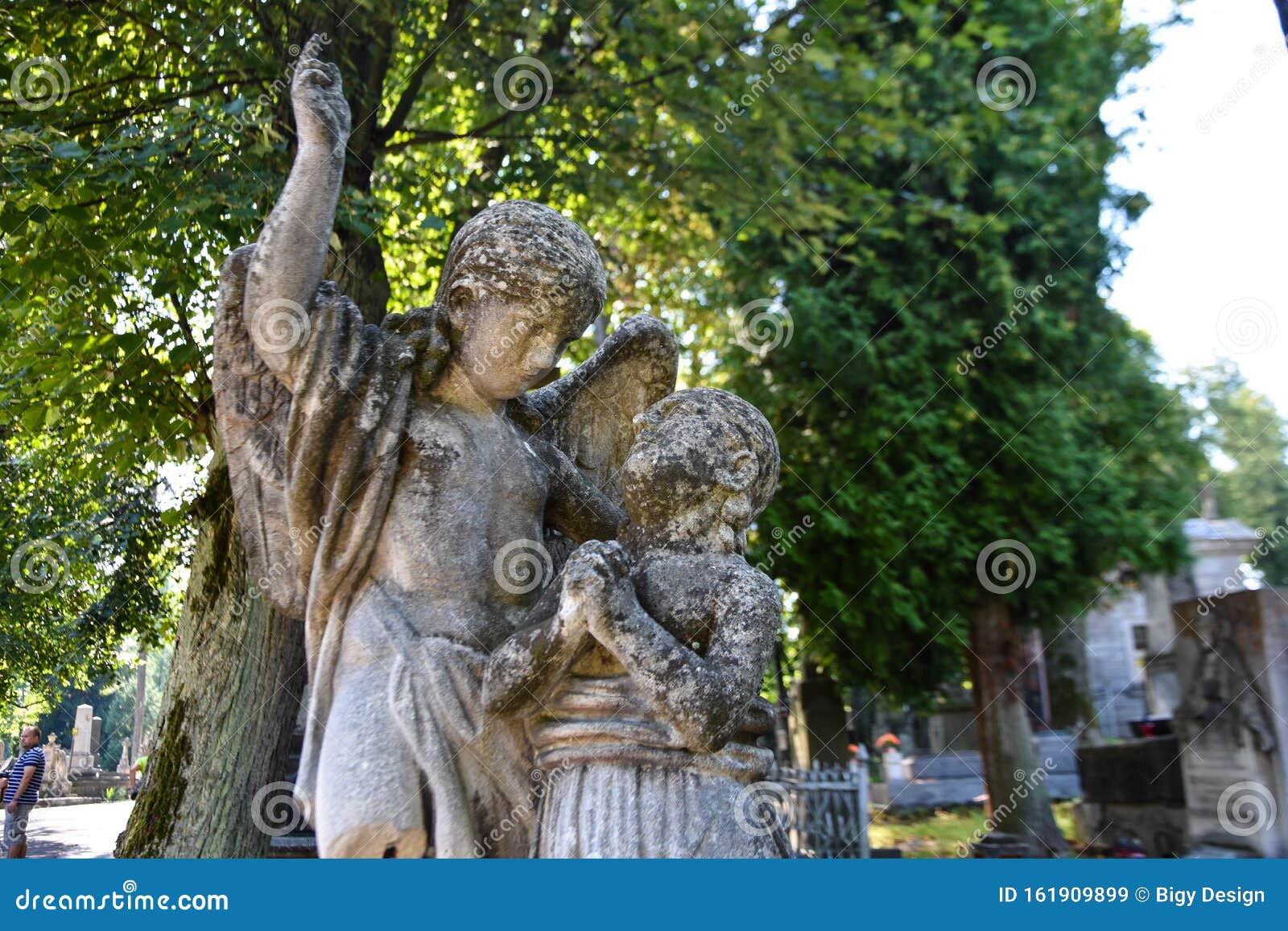 Angel Statue in Cemetery. Religious Beliefs Stock Image Image of