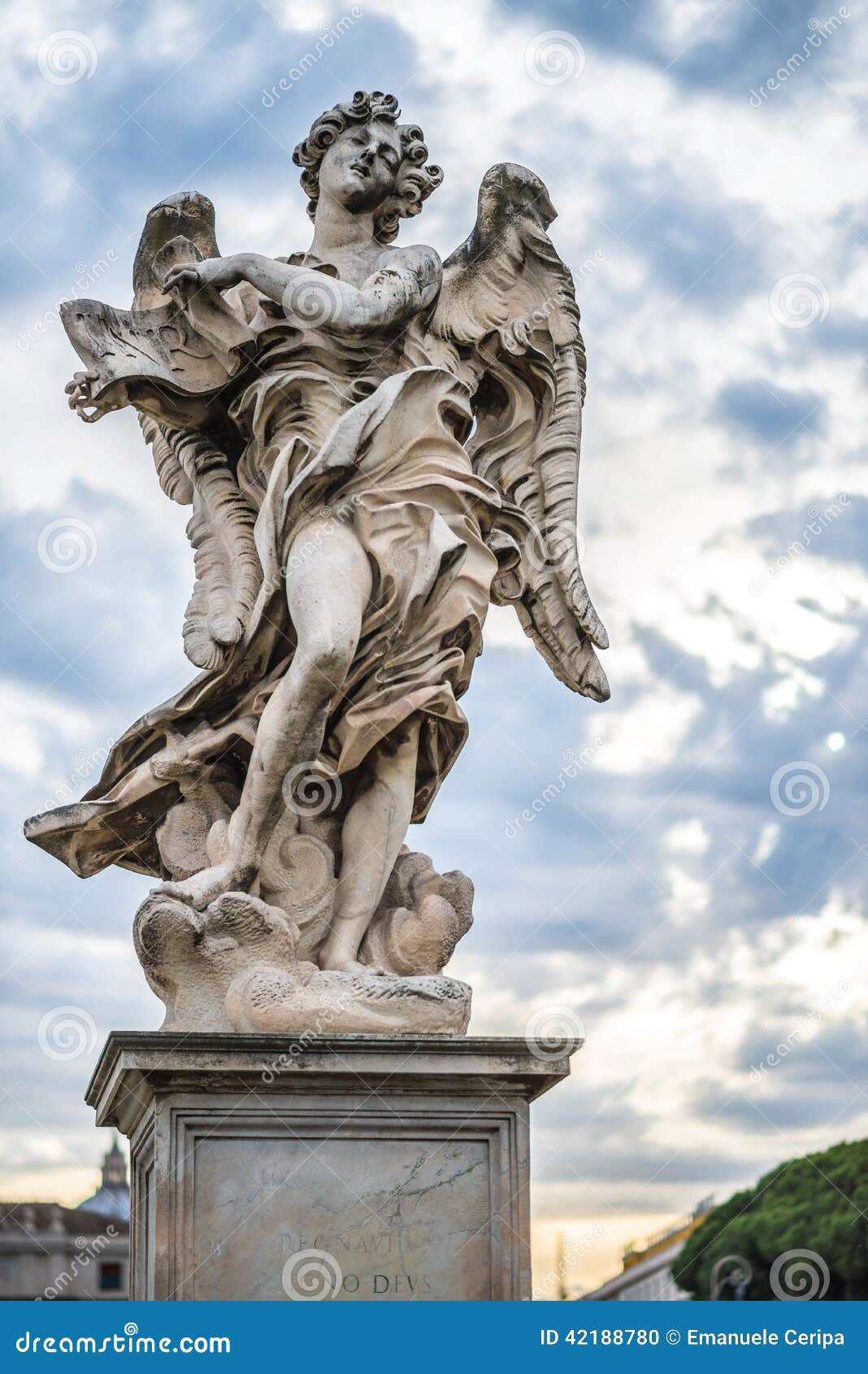 Angel statue in Rome stock photo. Image of face, angel 42188780