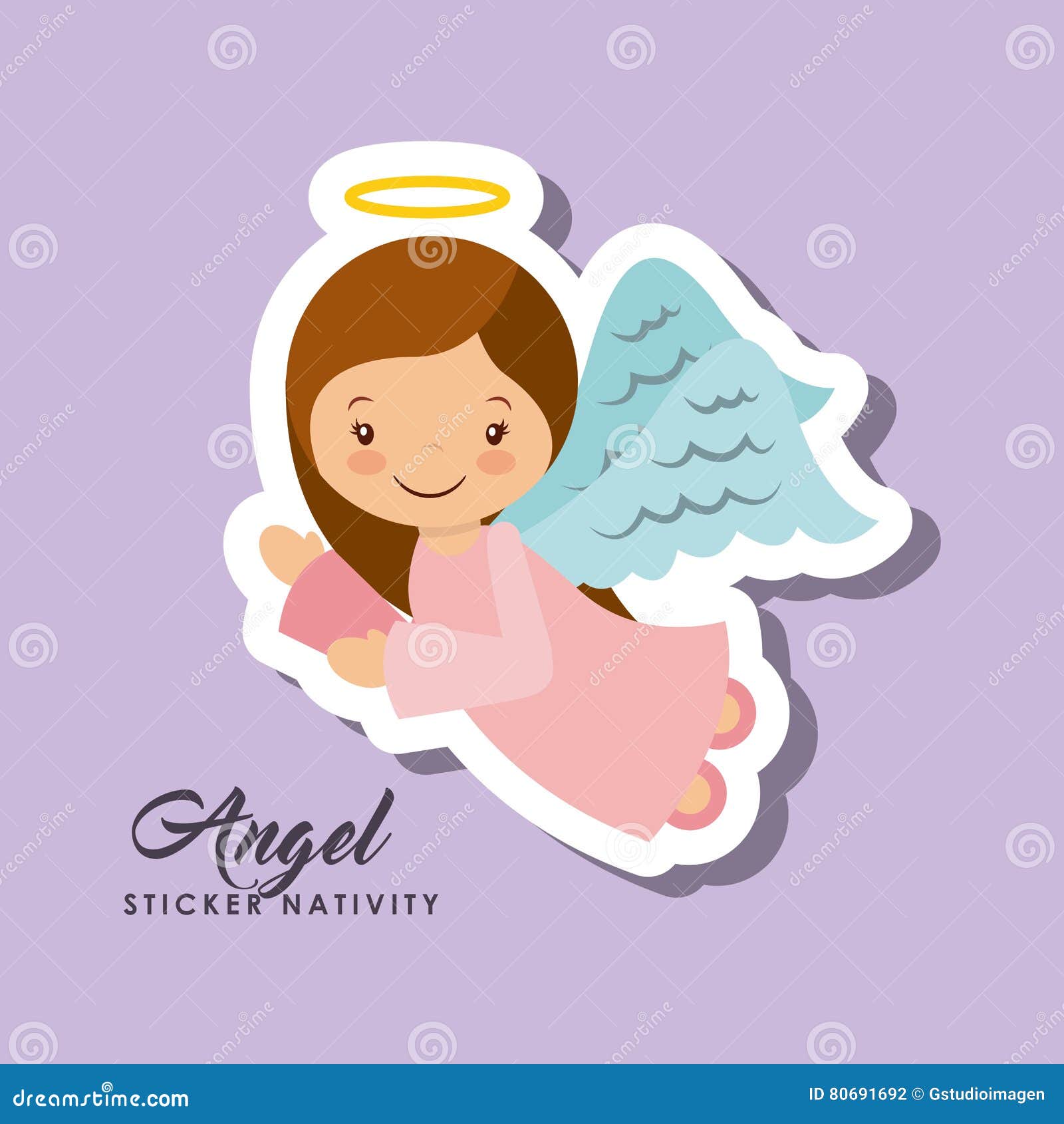 angel sticker nativity
