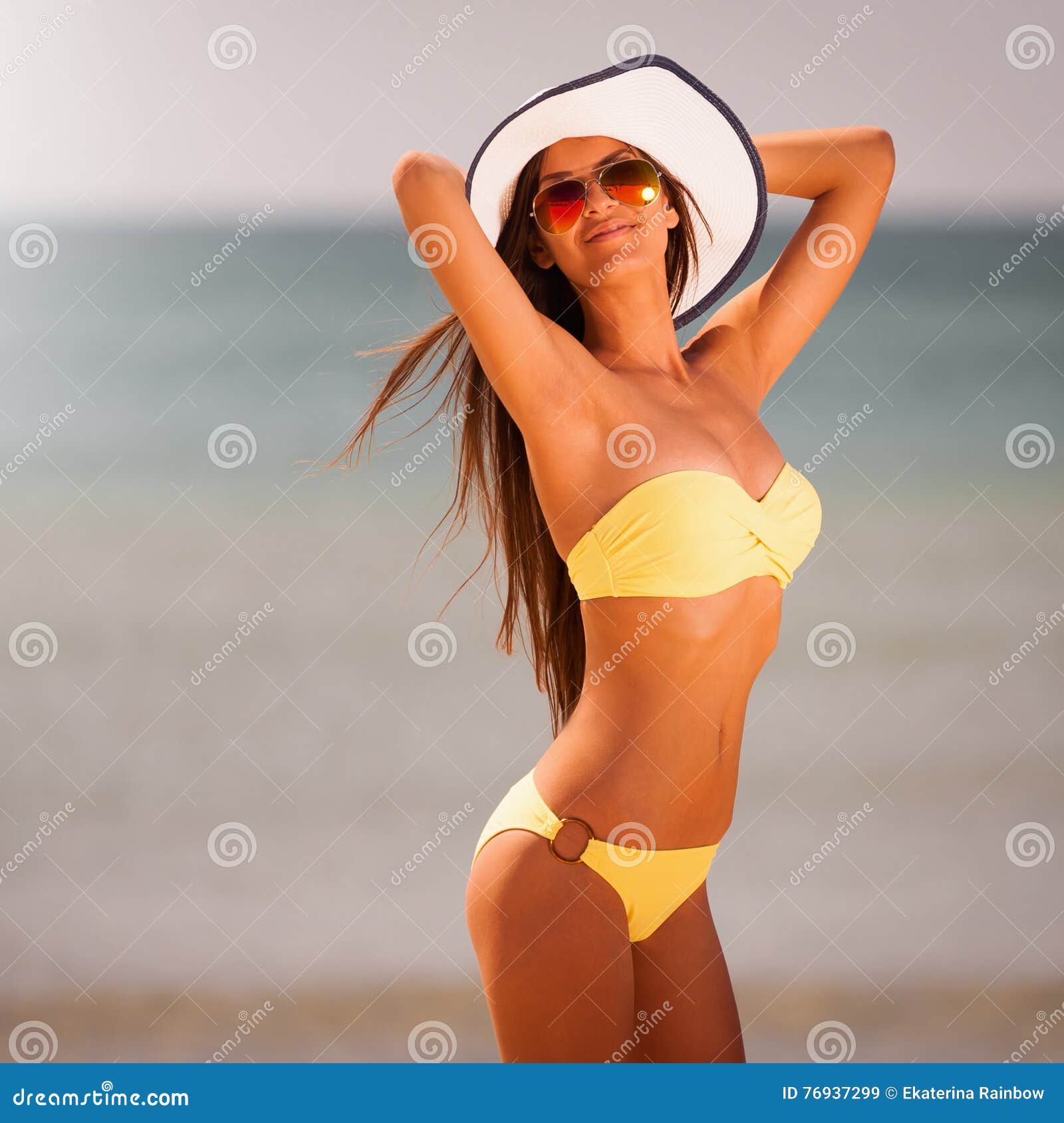 Angel Yellow Bikini Sea Instagram Stock Image Image Of Bali