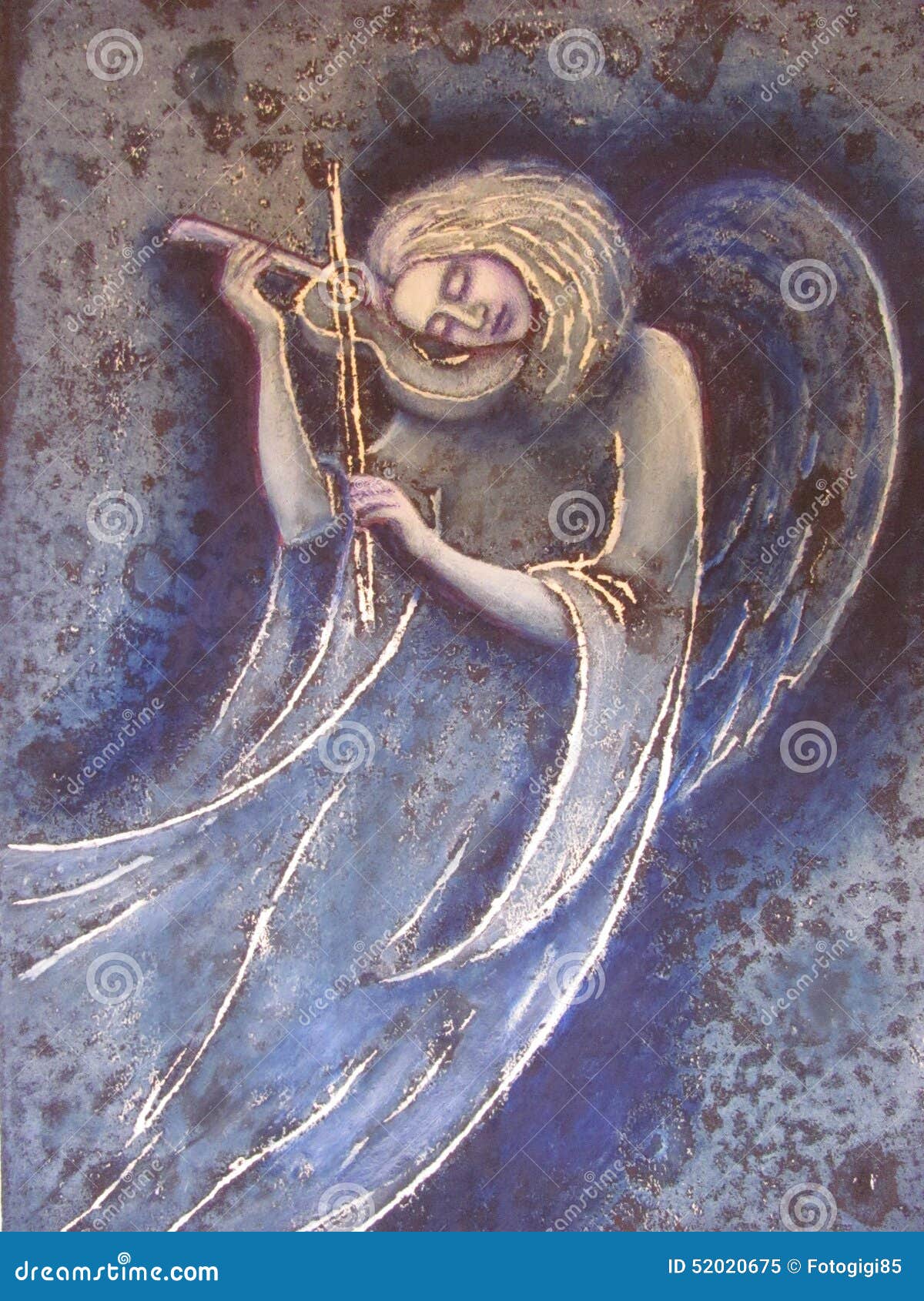 Angelo con un violino immagine editoriale. Immagine di violoncellista