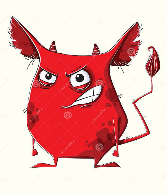 Anger red monster stock vector. Illustration of aliens - 65099467