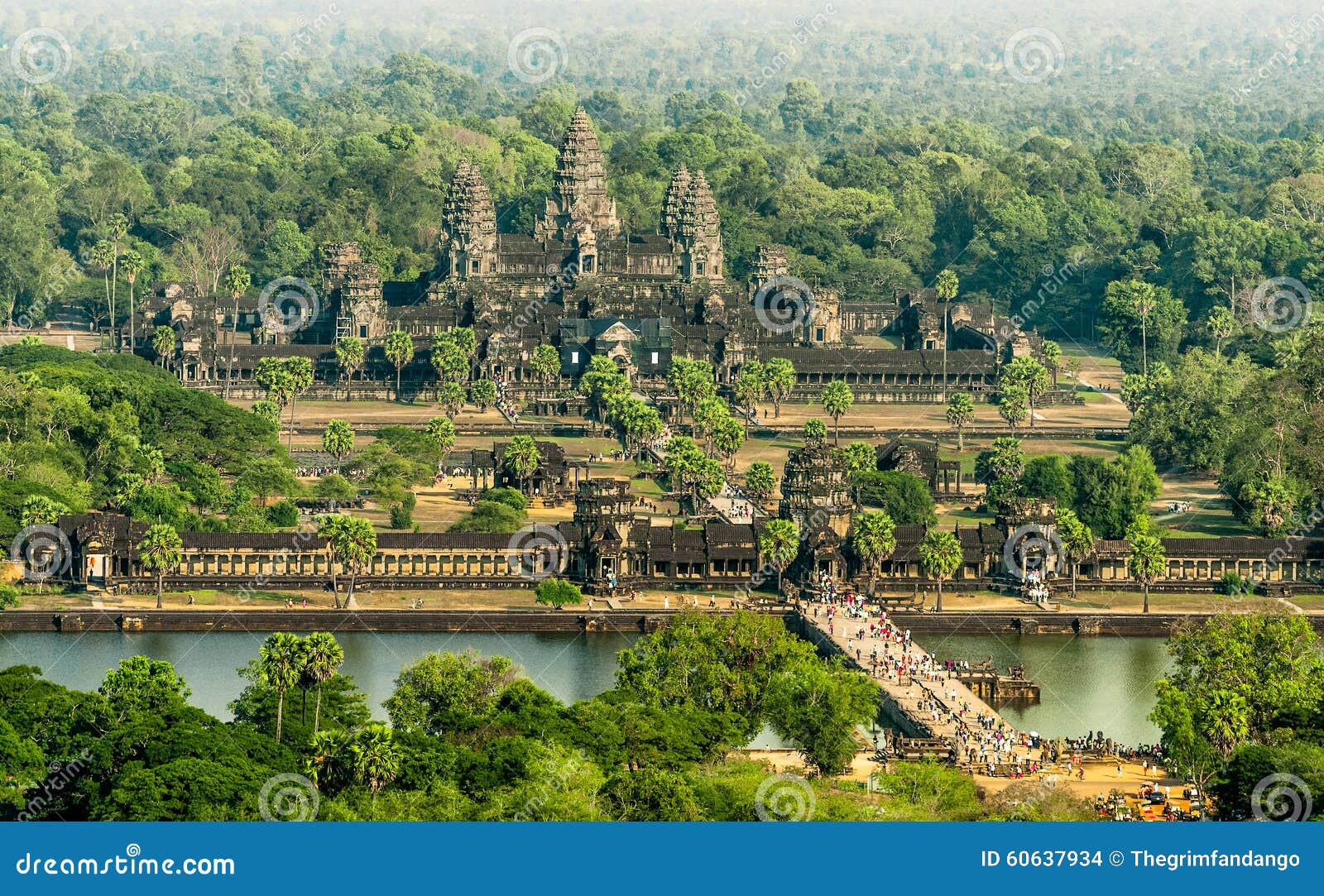 angkor wat aerial view, siem reap, cambodia