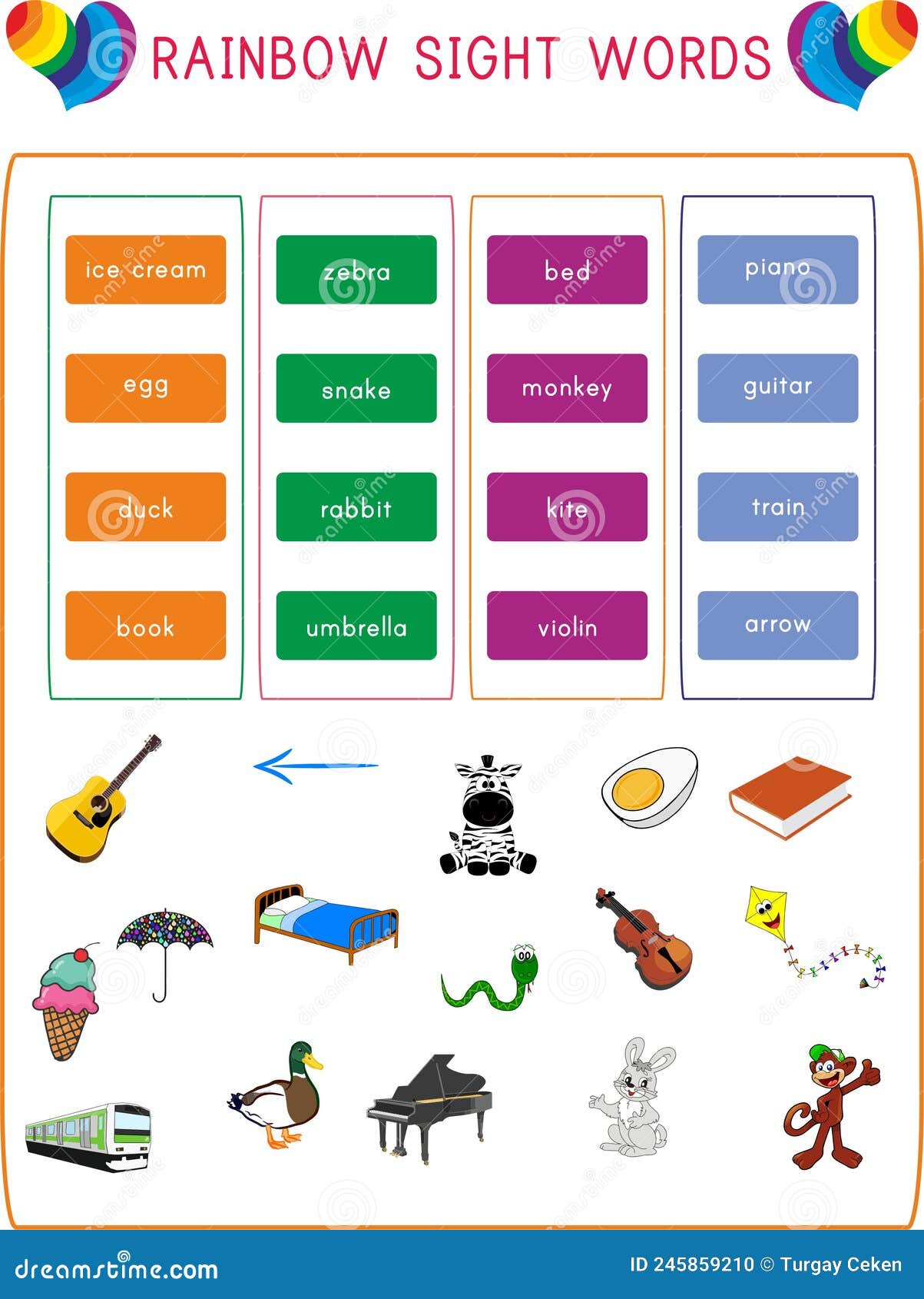Vocabulaire De L école En Anglais Anglais Mot éducation Pour L'école Primaire Et La Maternelle Enfants. Illustration de Vecteur - Illustration du école, initiale: 245859210