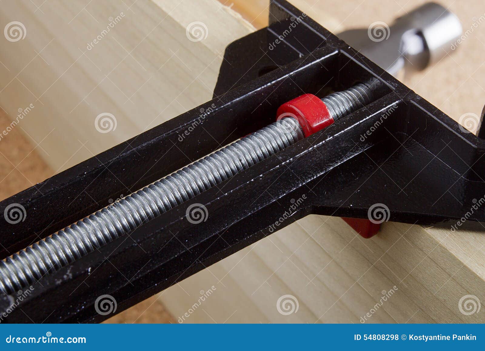 Angle clamp stock photo. Image of fasten, joiner, hand 54808298