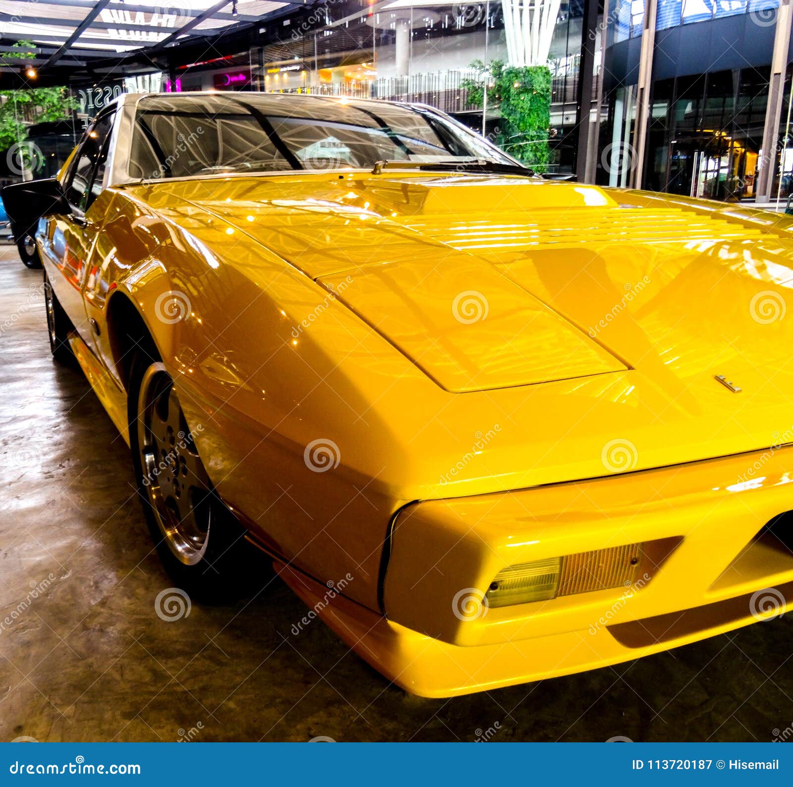 Classic Fast Yellow Sports Car Stock Image - Image of rapid, brisk