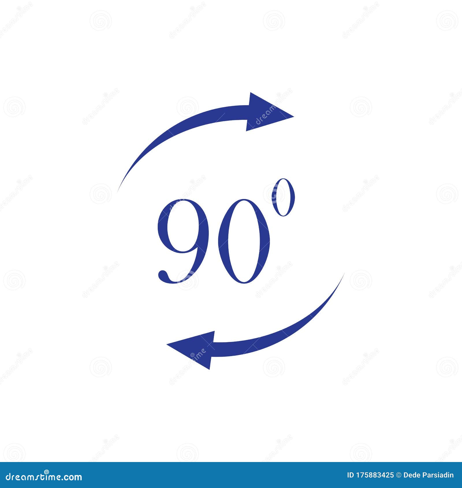 Angle 90 Degrees Sign Icon. Geometry Math Symbol. Right Angle. Classic