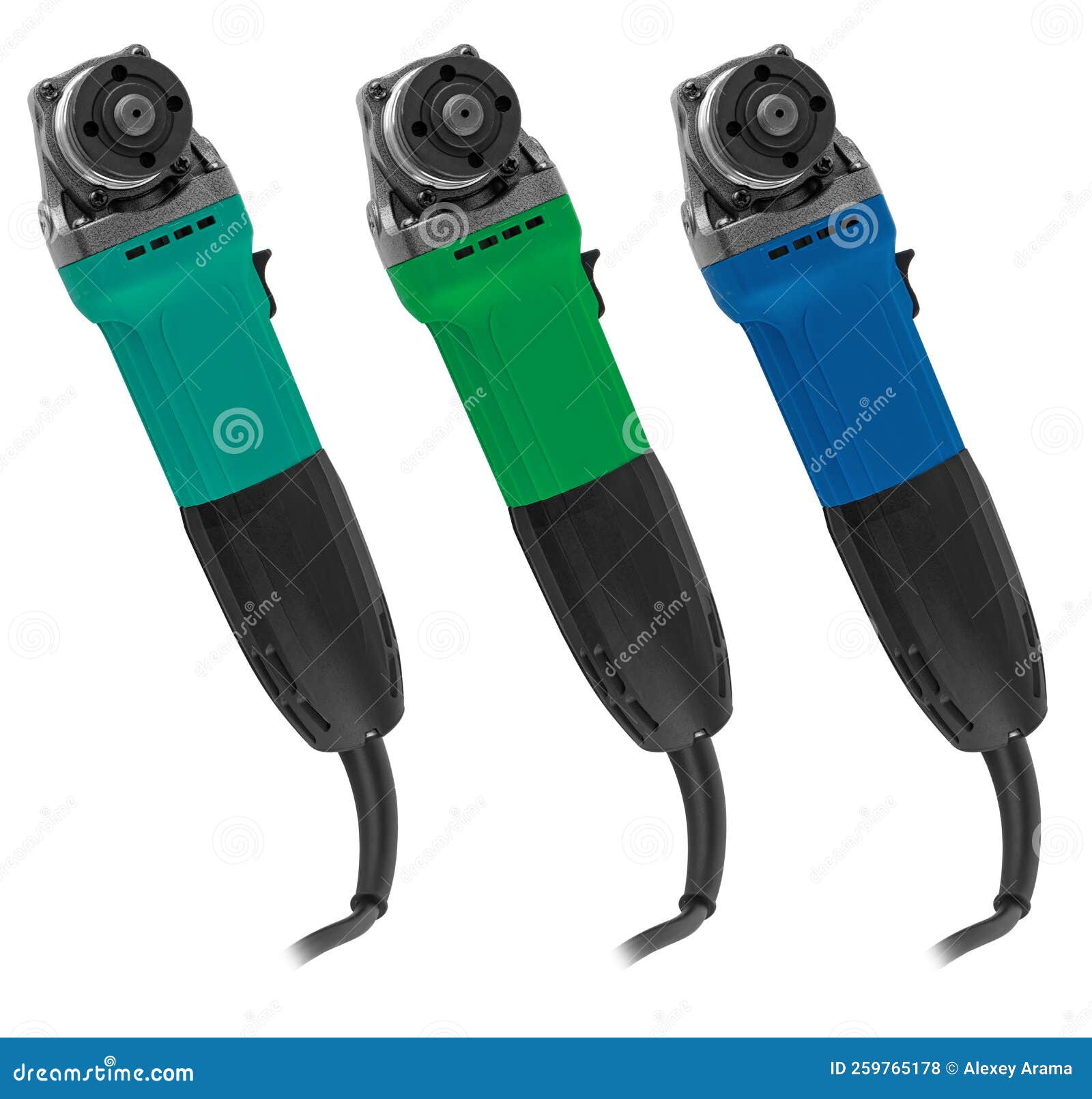 Angle Grinder, Electric Tool for Repair Work, on a White Background