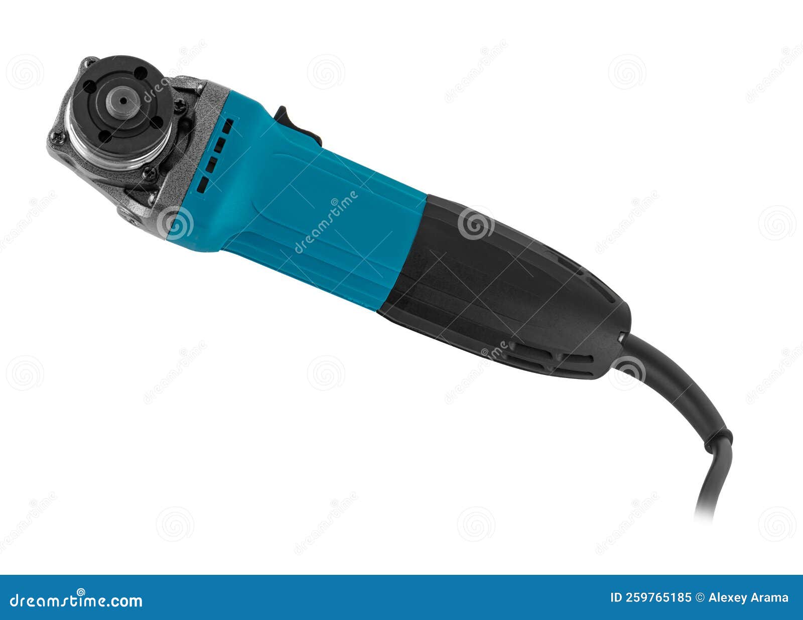 Angle Grinder, Electric Tool for Repair Work, on a White Background