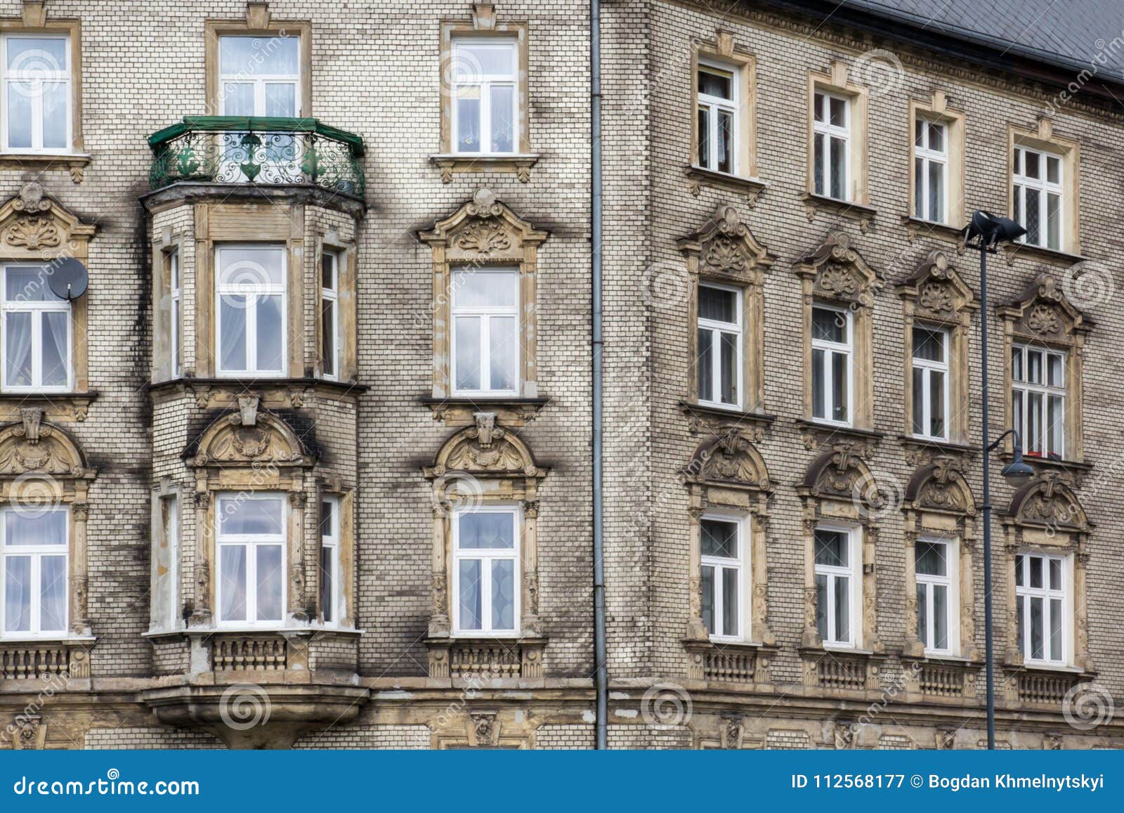 The Angle of the Old Brick House Vintage Stock Image Image of frame