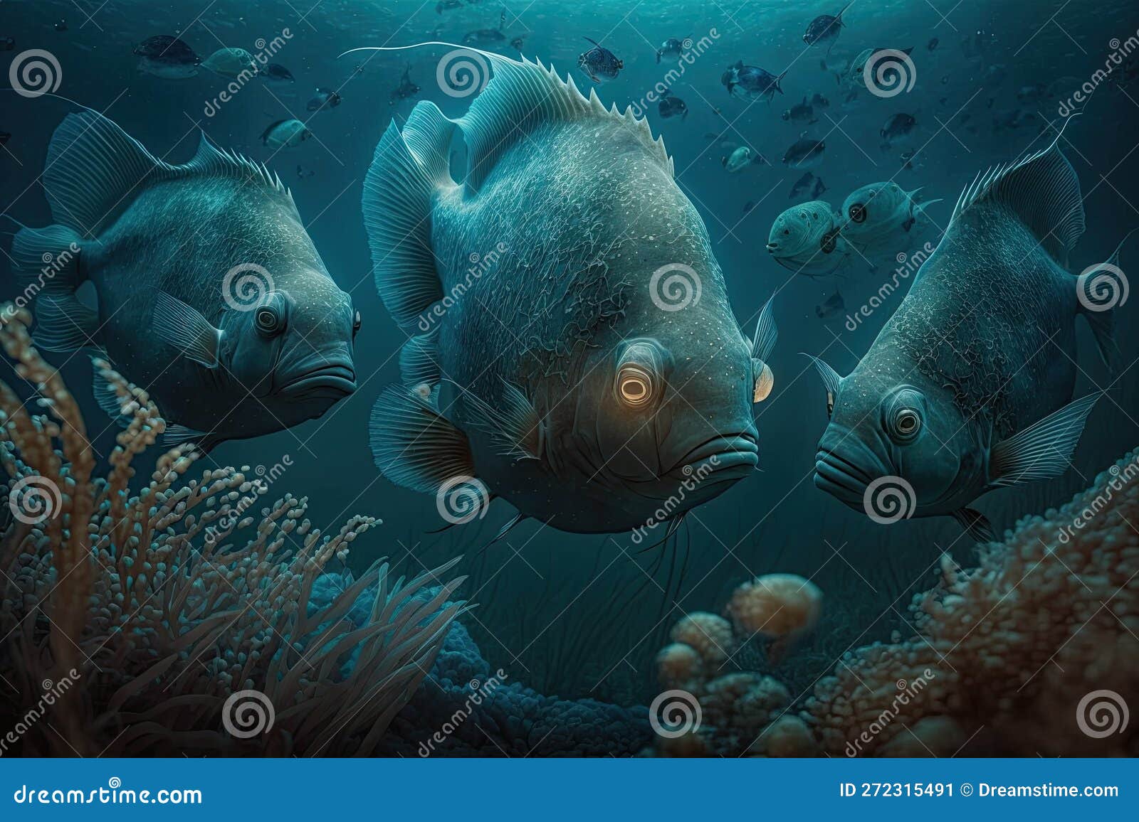 Anglerfish Fish Underwater Lush Nature by Generative AI Stock Illustration  - Illustration of anglerfish, flora: 272315491