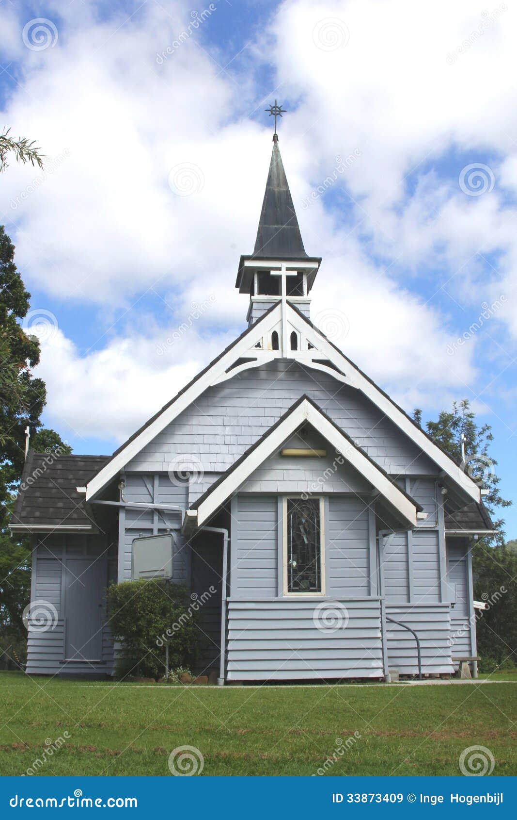 very old anglican timber church in canungra, queensland, australia