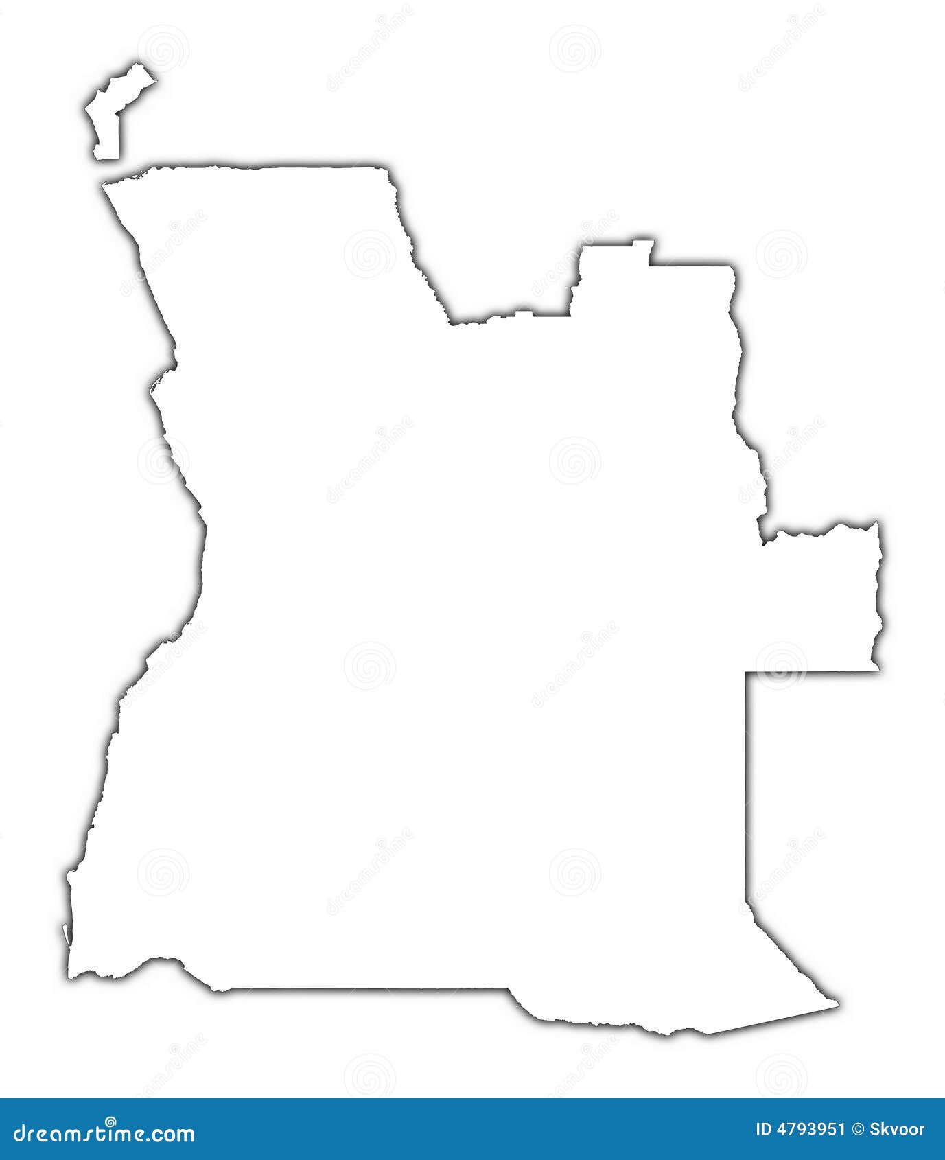 angola outline map