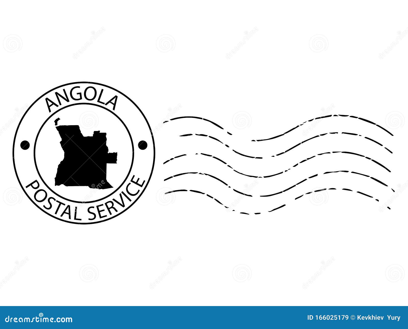 Angola Postal Stamp Vector Illustration Eps 10 Stock Vector ...