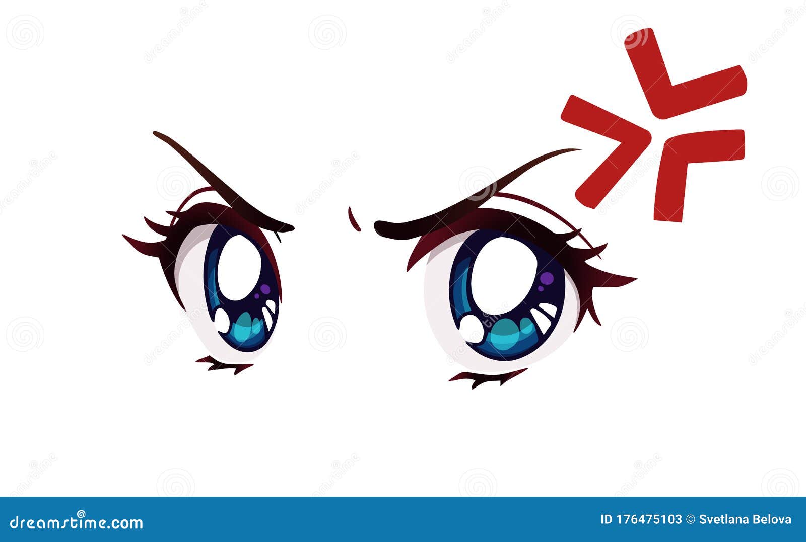 1726 Angry Eye Manga Images Stock Photos  Vectors  Shutterstock