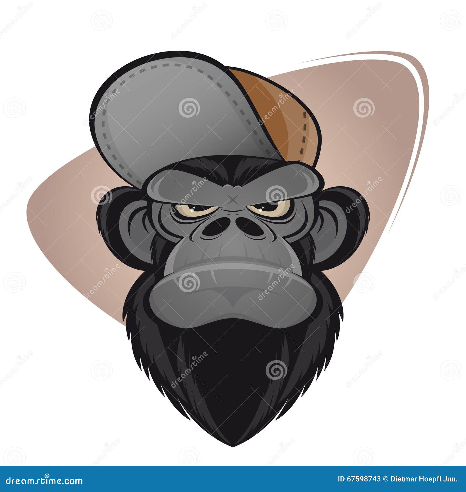 angry ape with cap