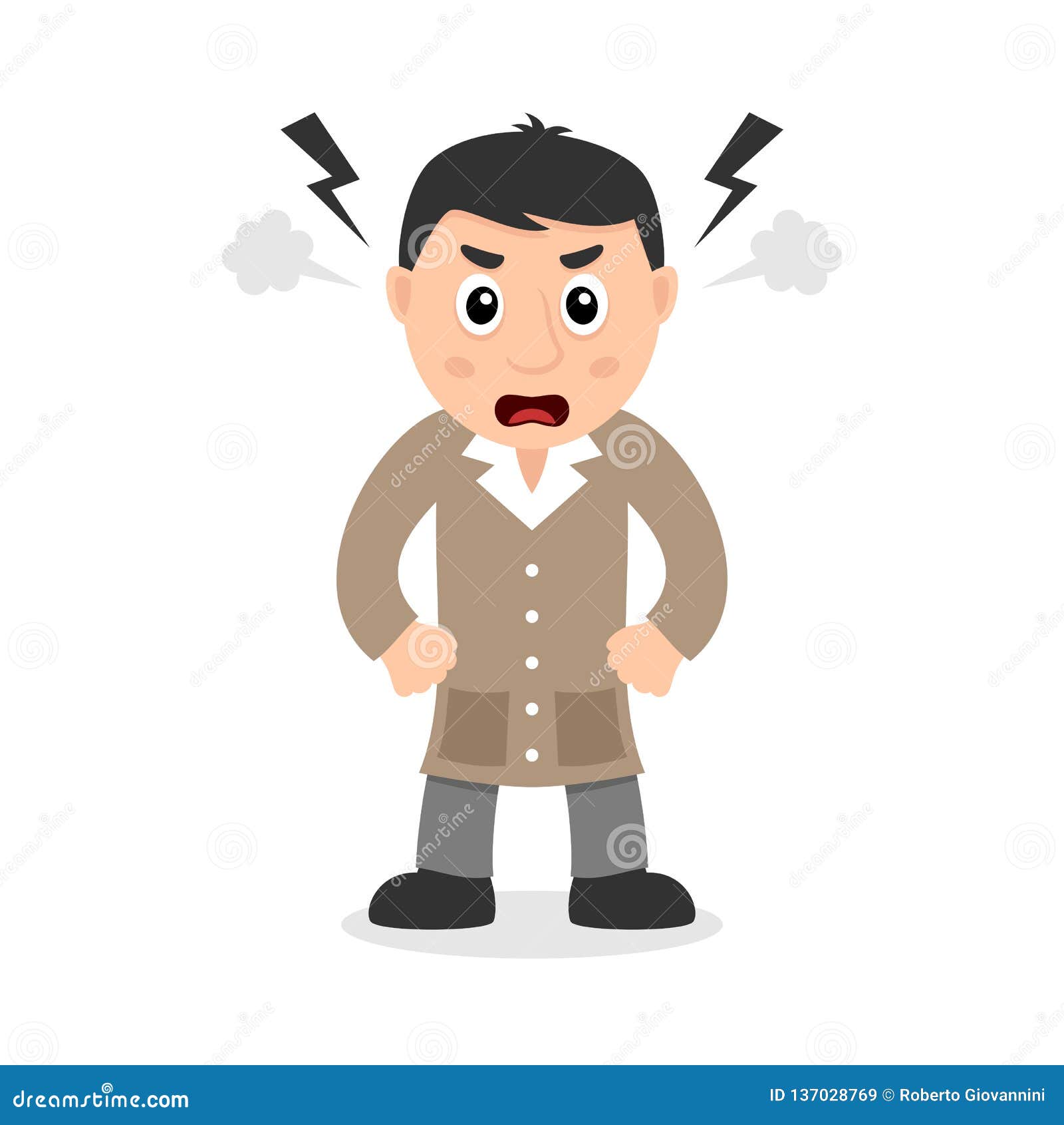 Angry Artist Man Cartoon Character Stock Vector - Illustration of artist,  drawing: 137028769