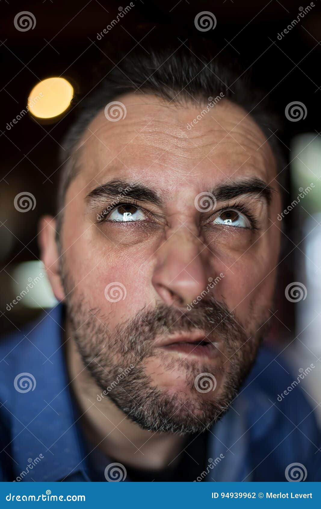Angry Bearded Man Making a Grimace Stock Photo - Image of grimace ...