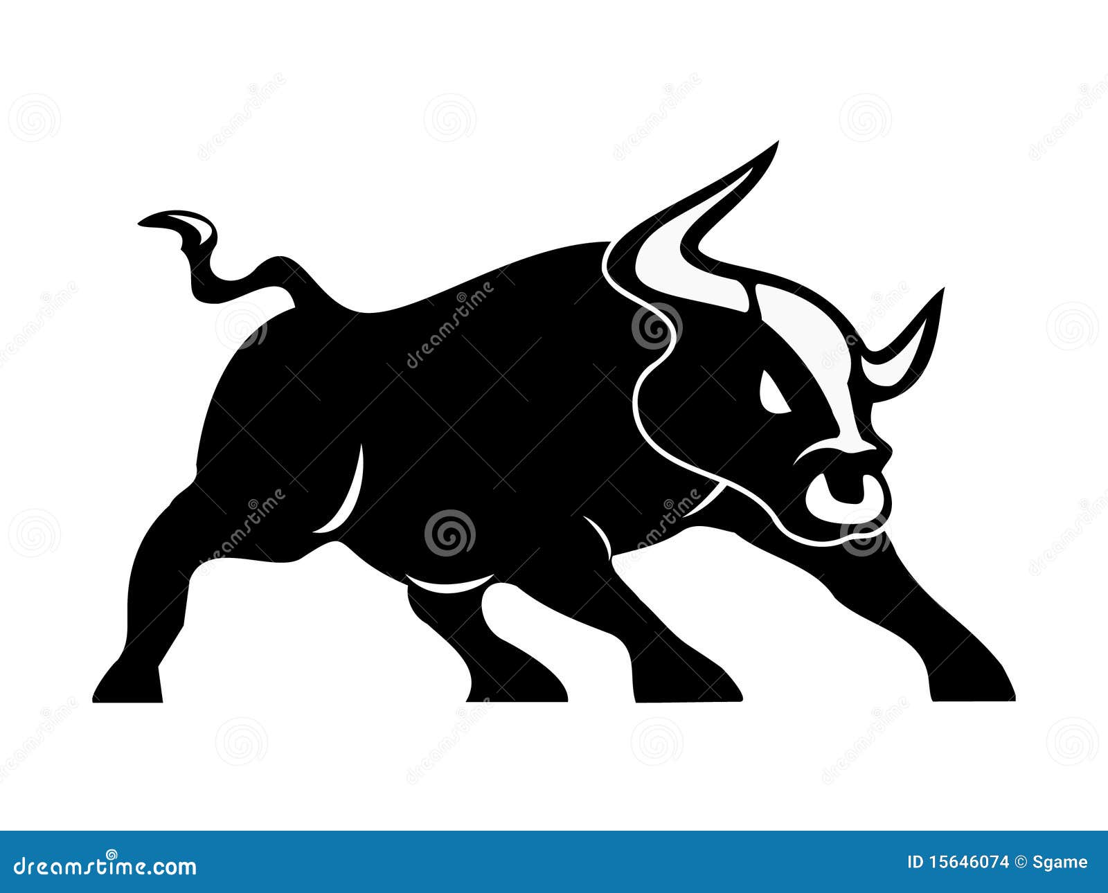 Angry bull stock vector. Illustration of street, success ...