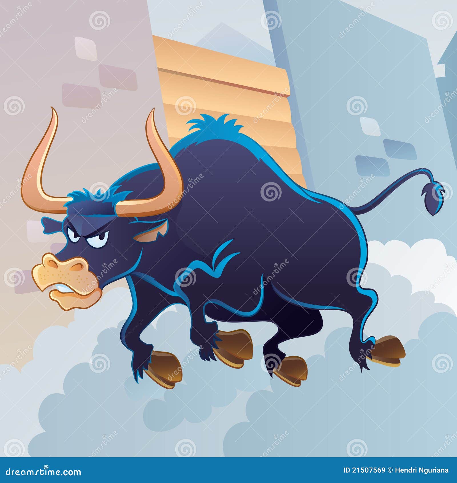 Blue Bulls Stock Vector Illustration and Royalty Free Blue Bulls