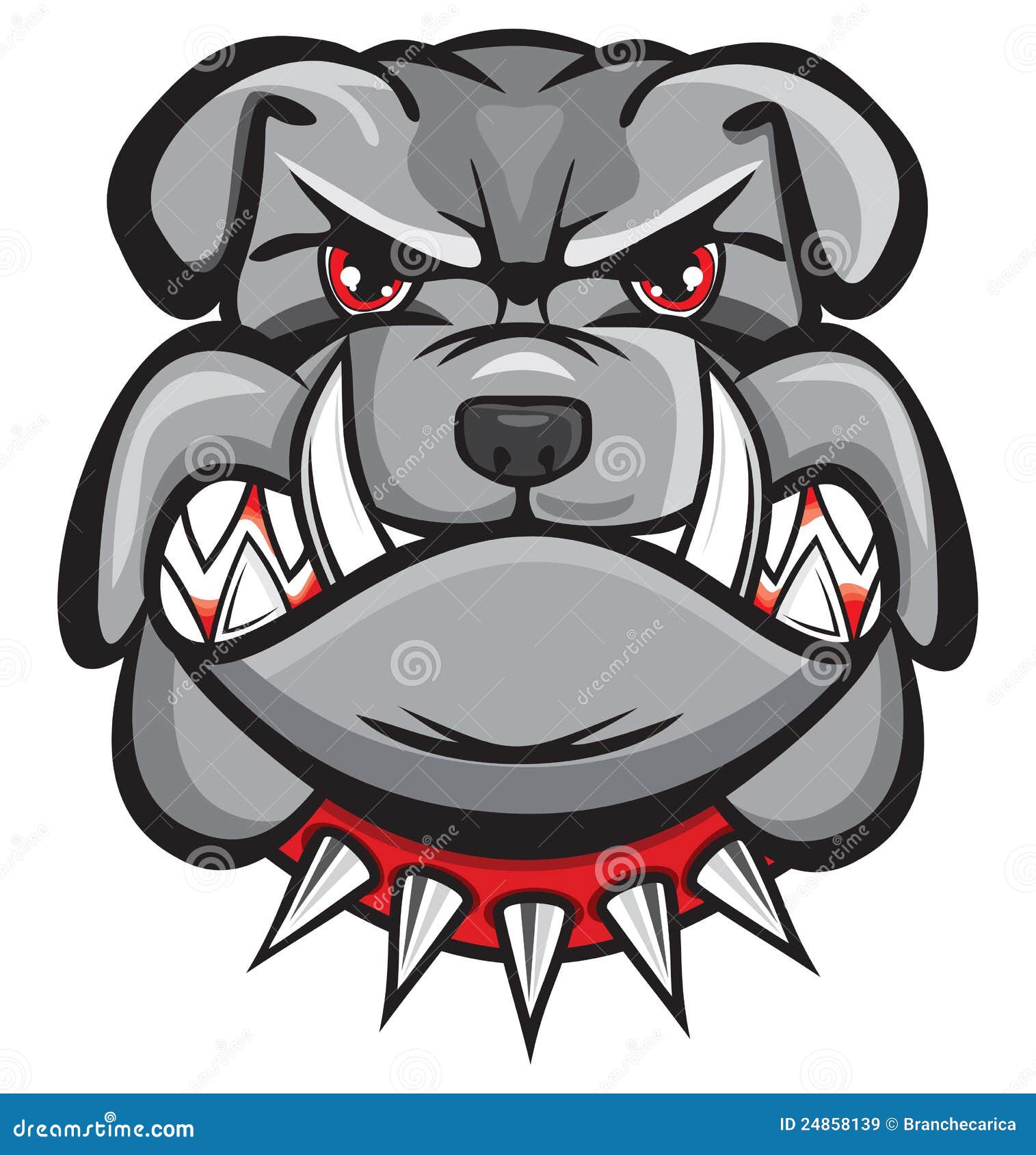 angry bulldog head