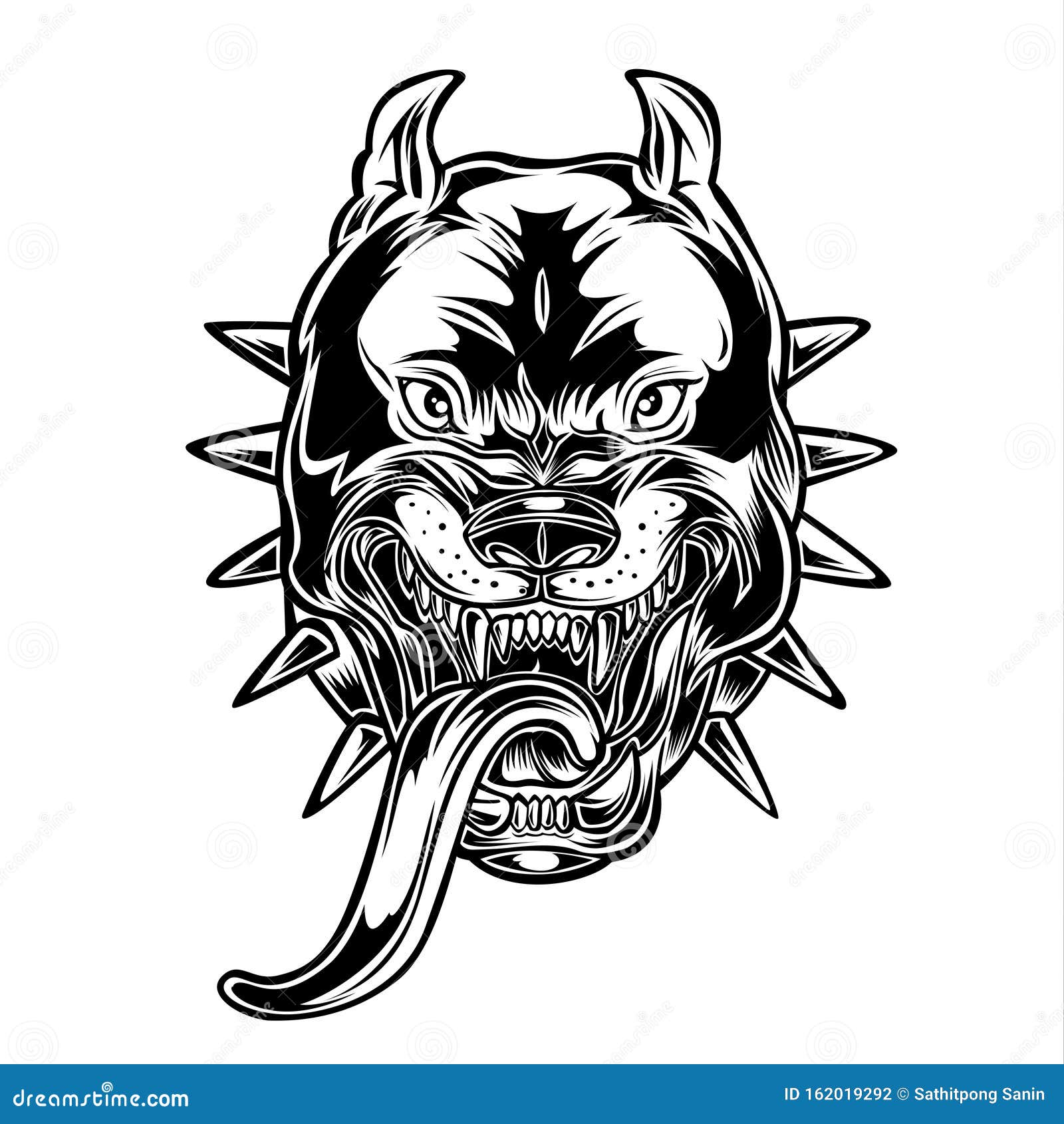Angry Bulldog tattoo