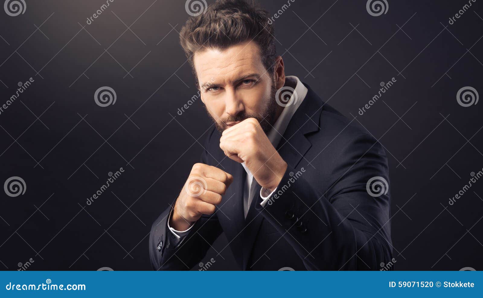 Angry Businessman Showing Fists Stock Photo Image Of Businessman