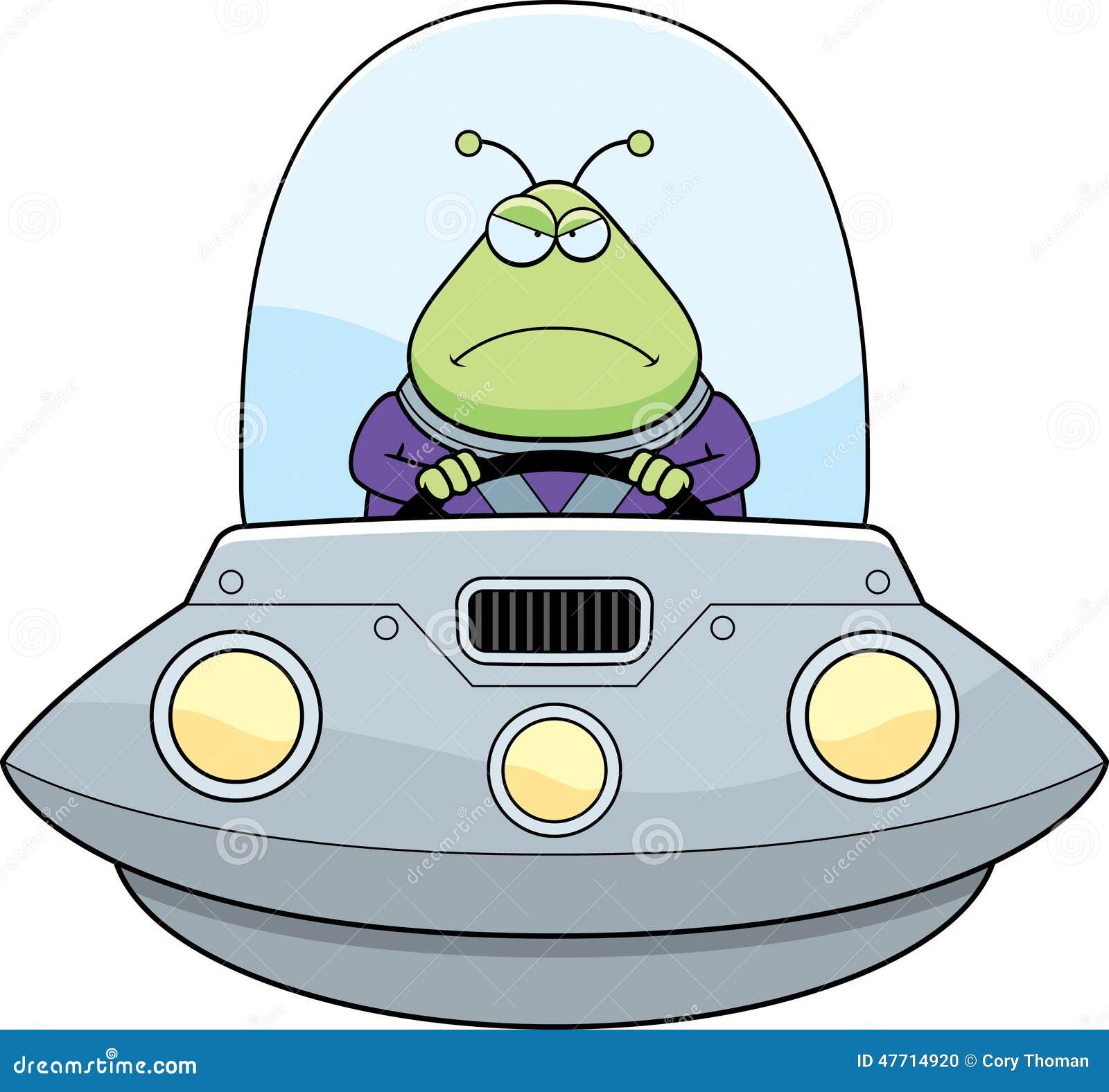 Angry Cartoon Alien UFO stock vector. Illustration of ...