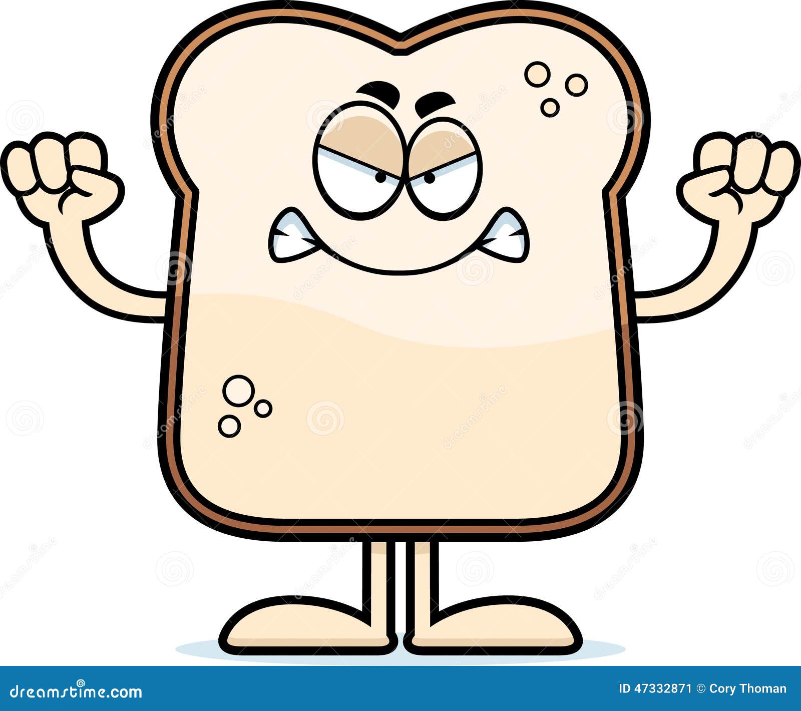 Angry Cartoon Bread stock vector. Illustration of angry - 47332871