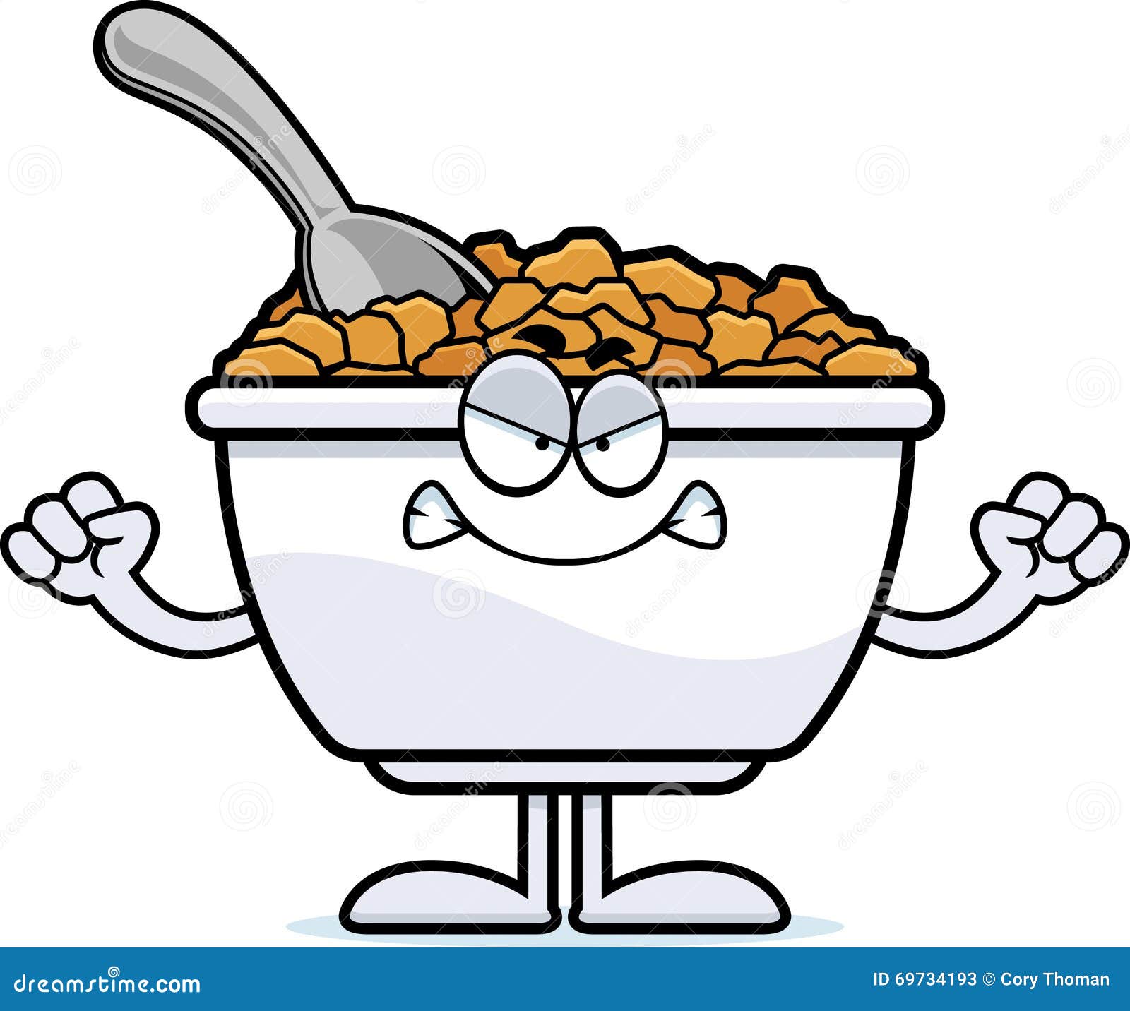 Angry Cartoon Cereal stock vector. Illustration of angry 69734193