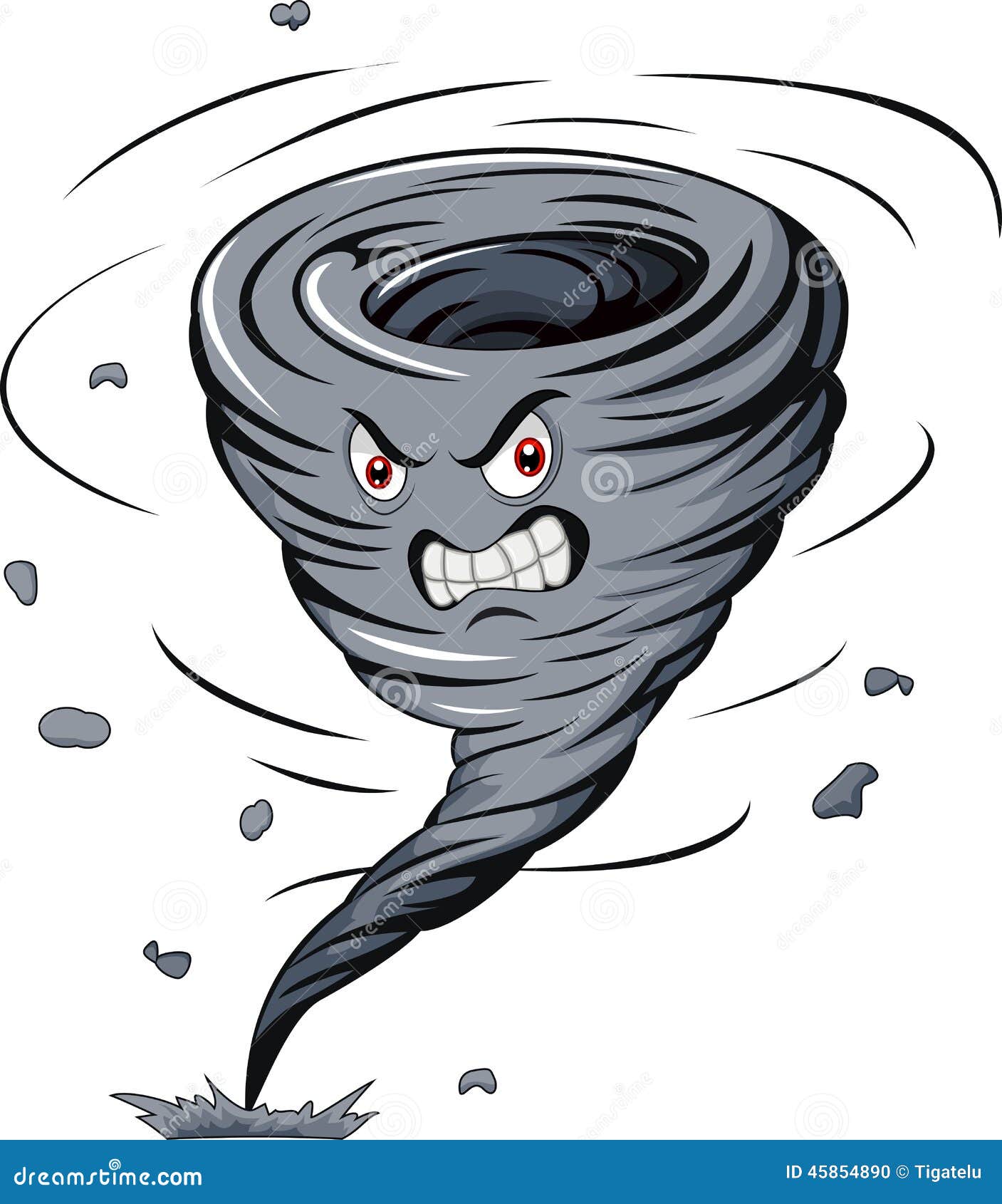 angry cartoon tornado